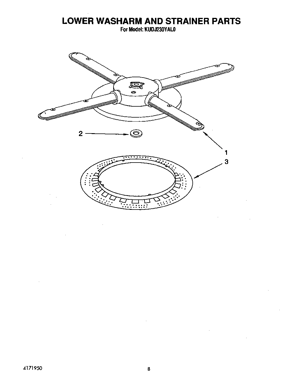 05 - LOWER WASHARM AND STRAINER
