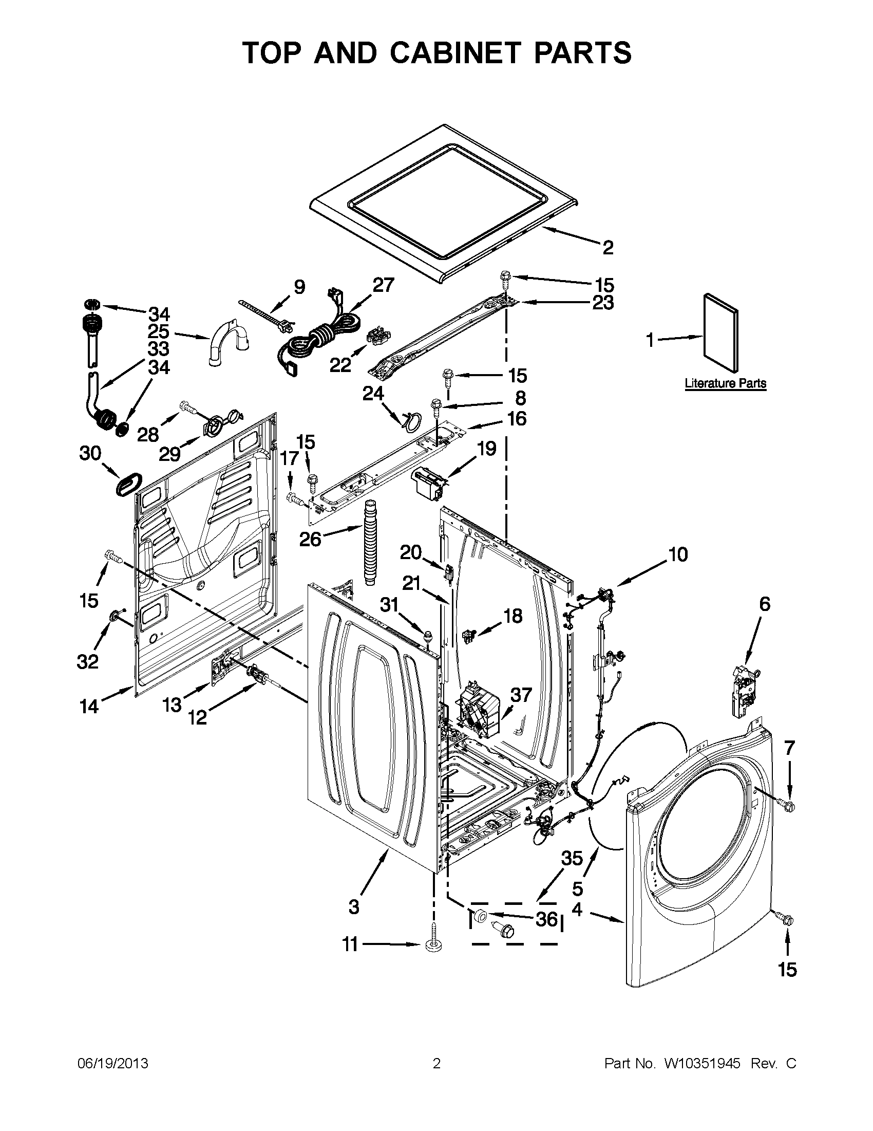 01 - TOP AND CABINET PARTS