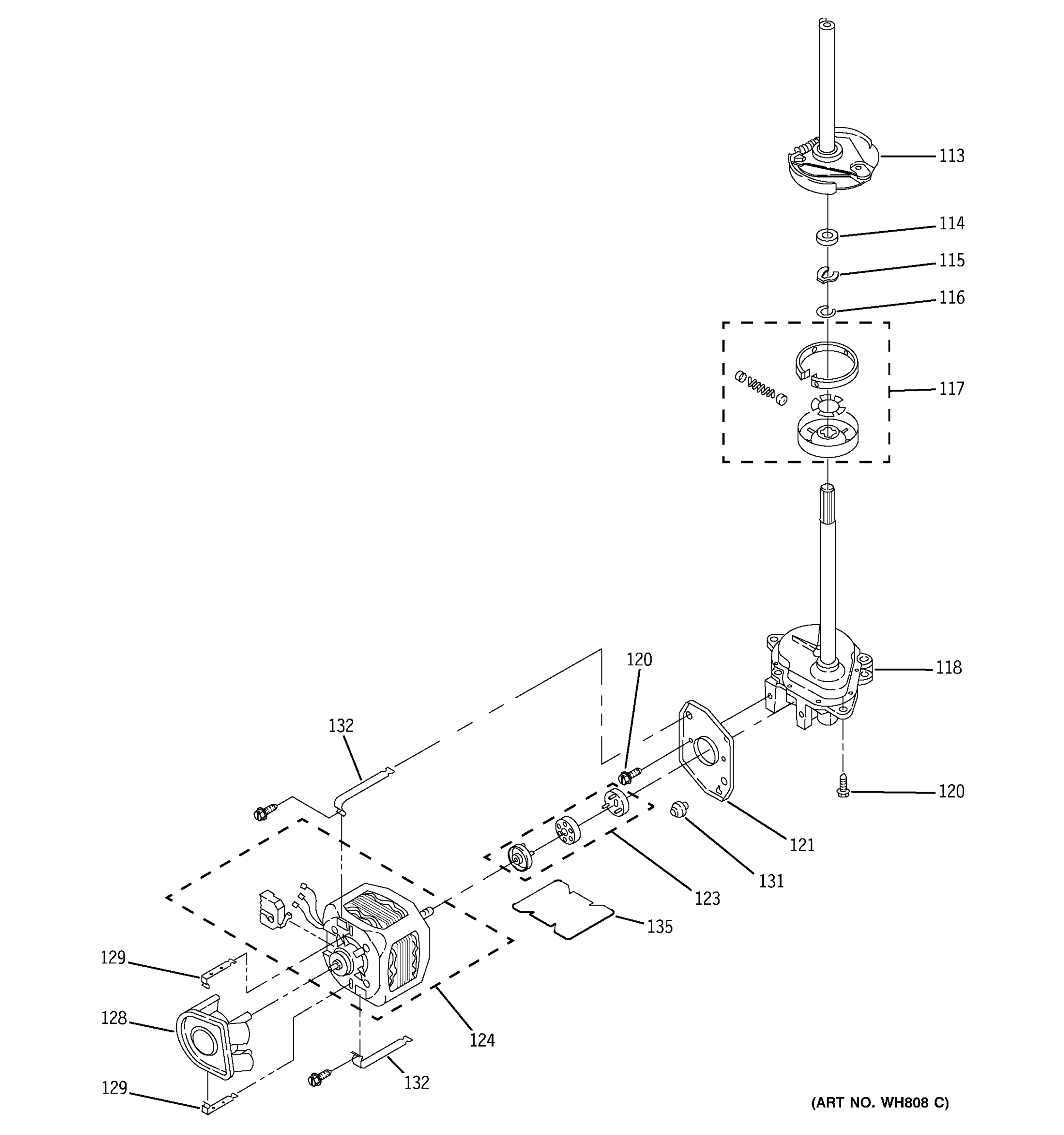 BRAKE, CLUTCH, GEARCASE, MOTOR & PUMP