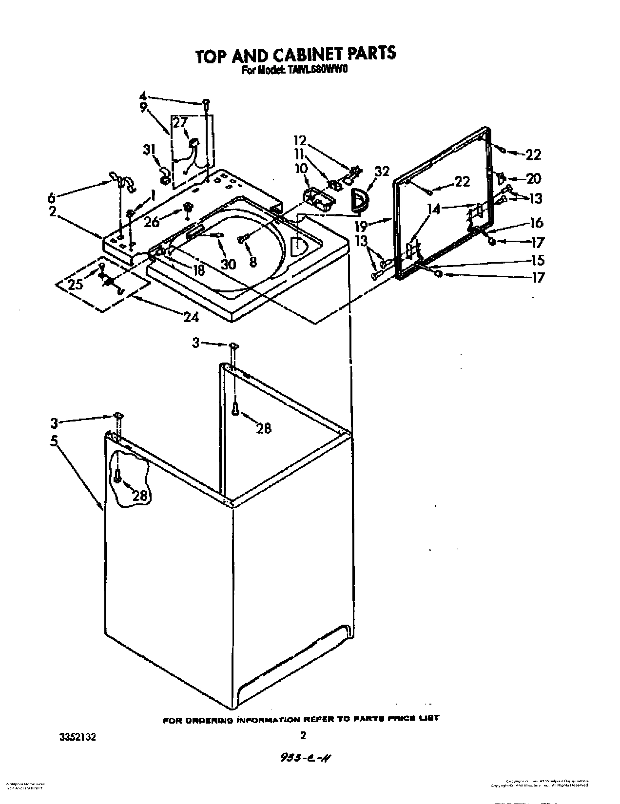 02 - TOP AND CABINET, LITERATURE AND OPTIONAL