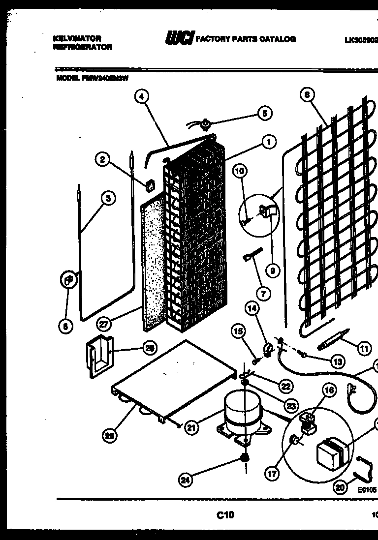 10 - SYSTEM AND AUTOMATIC DEFROST PARTS