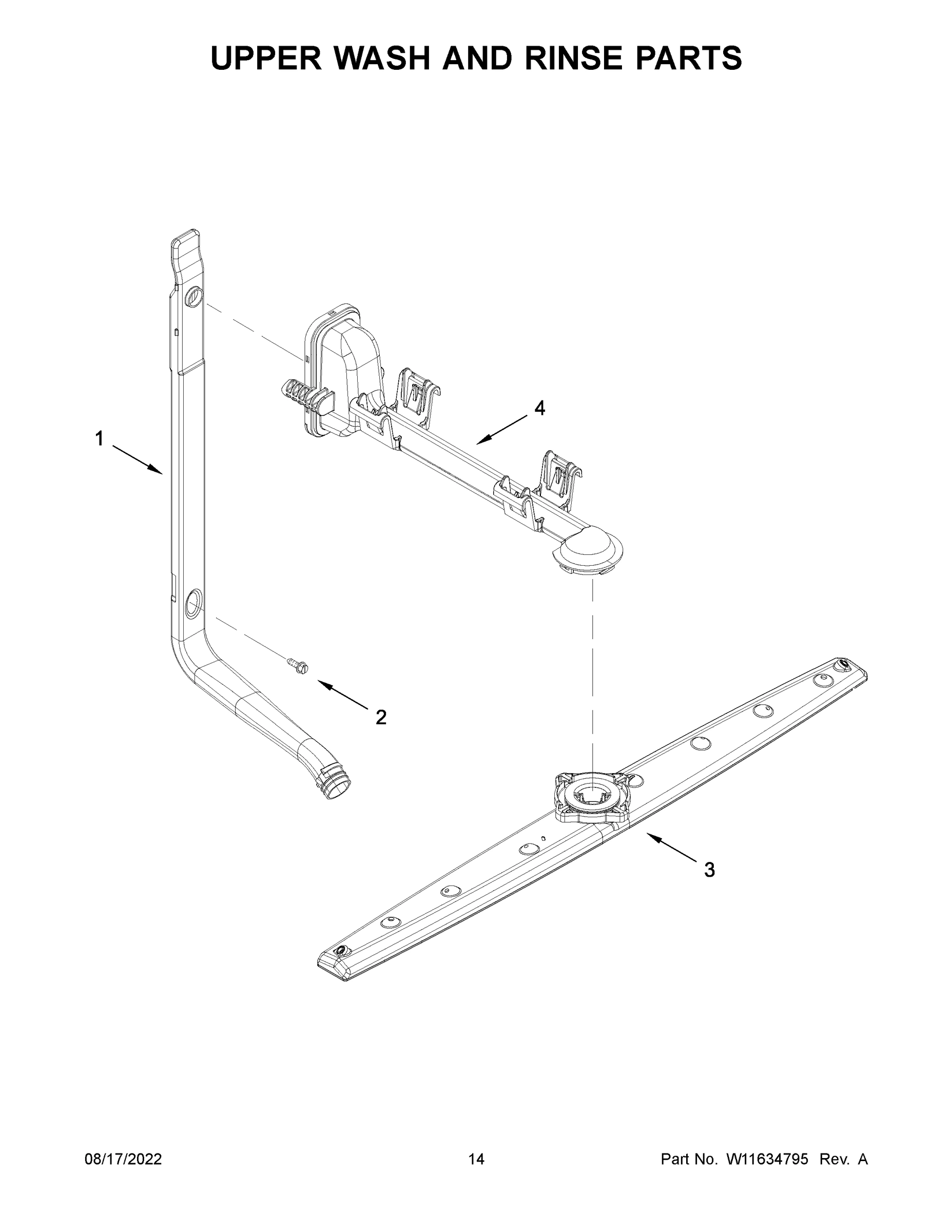 08 - UPPER WASH AND RINSE PARTS