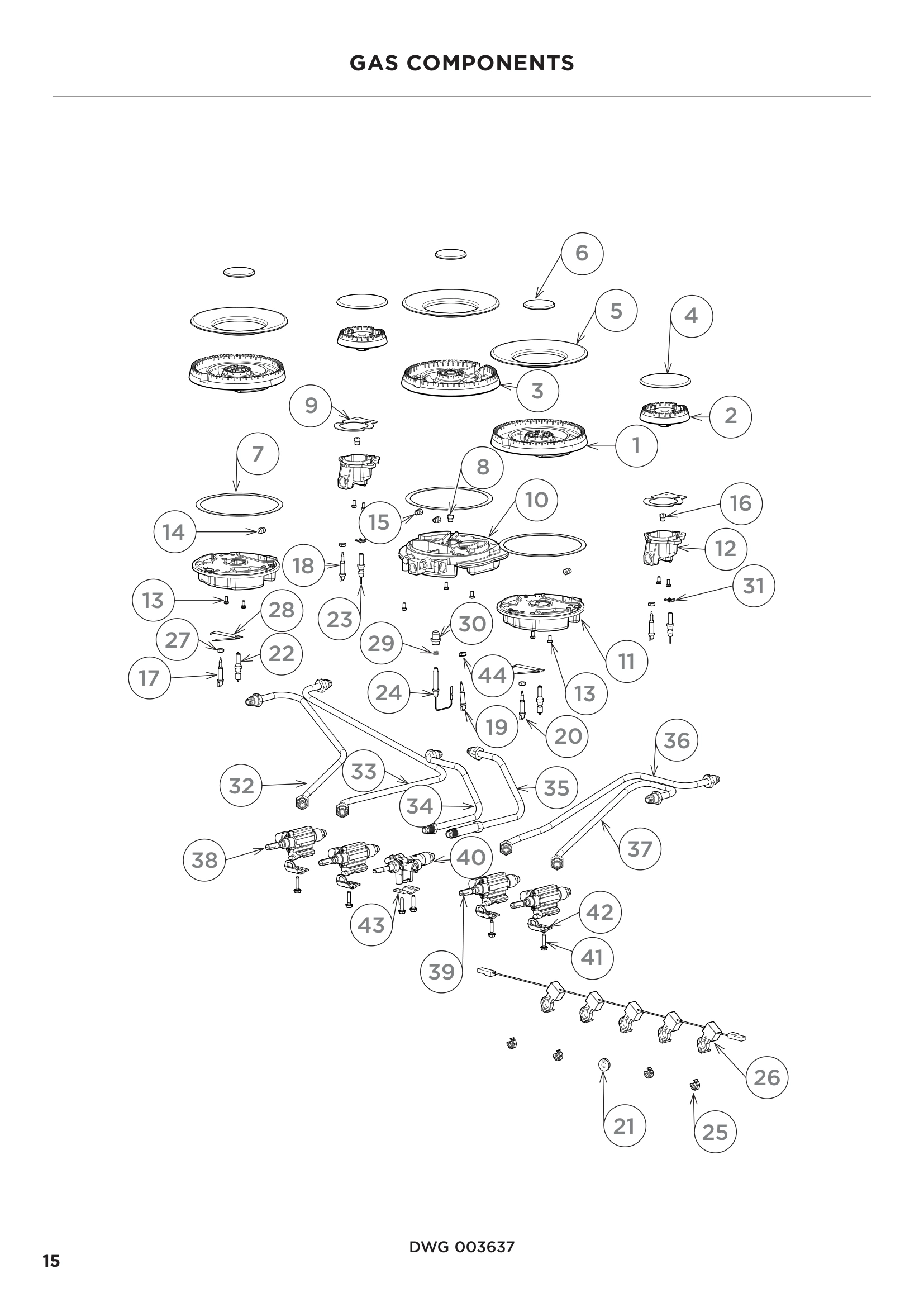 GAS COMPONENTS