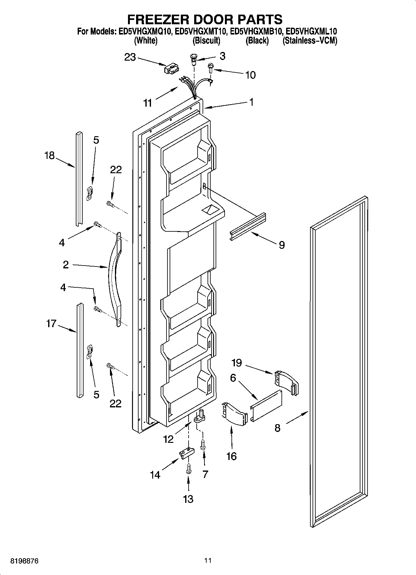 07 - FREEZER DOOR PARTS