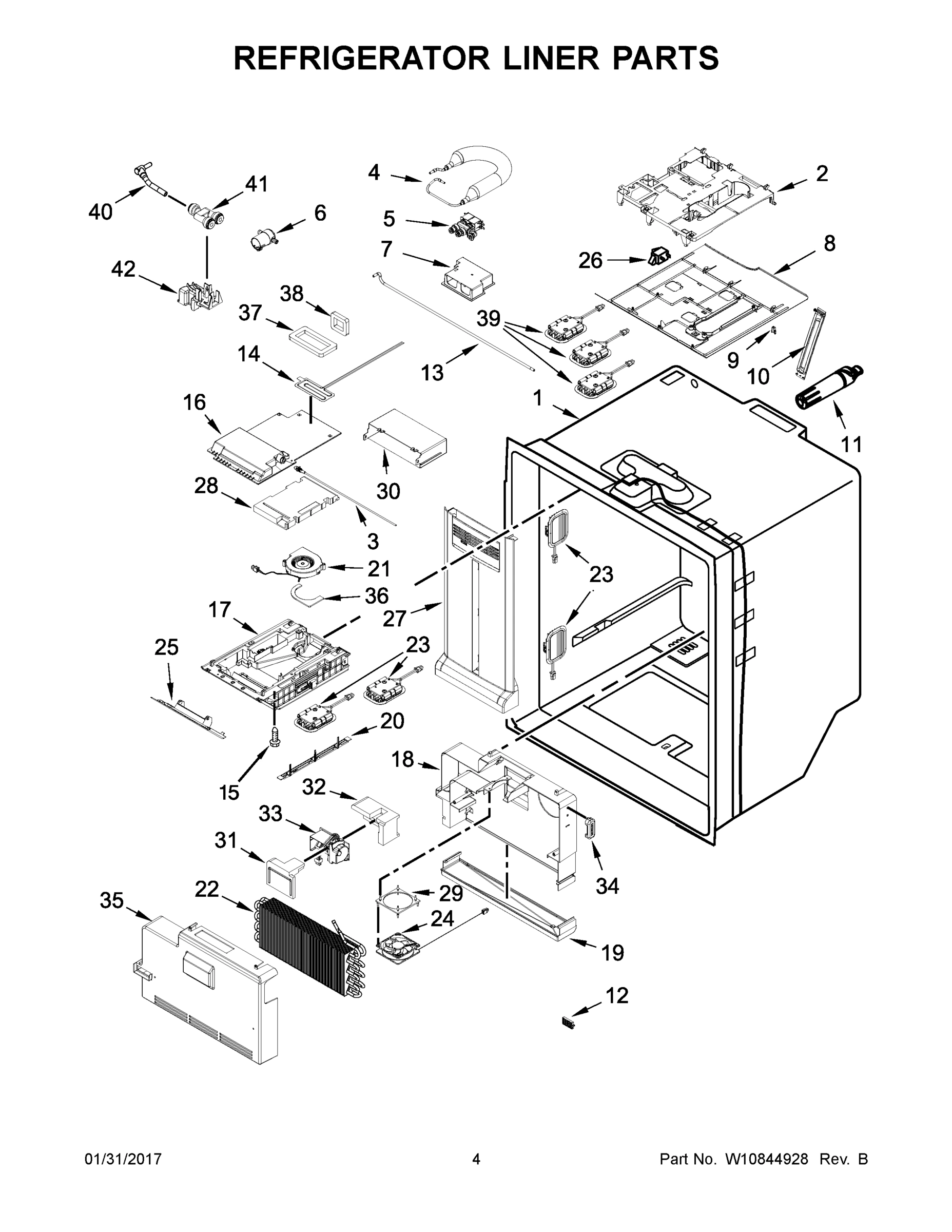 03 - REFRIGERATOR LINER PARTS