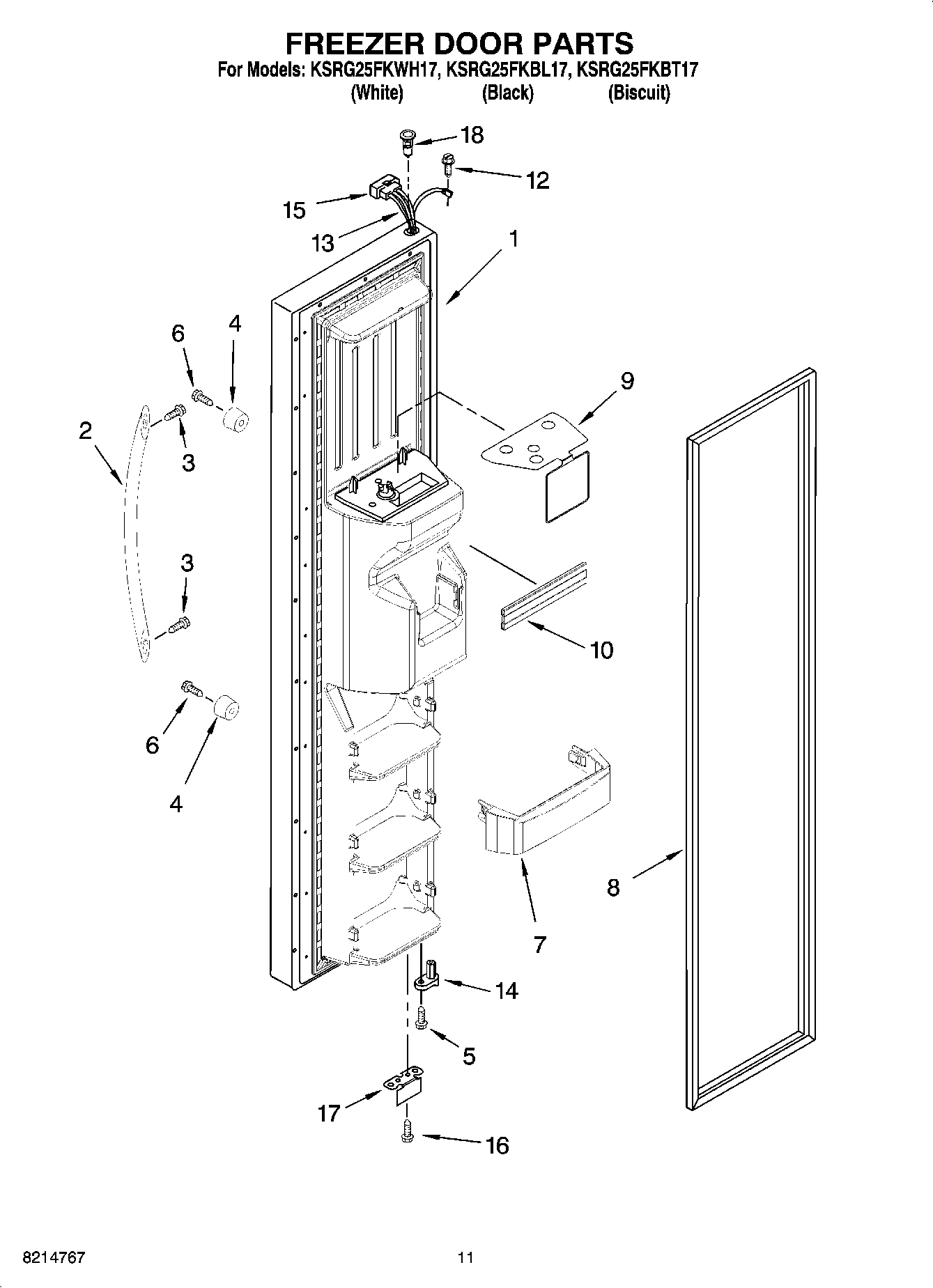 07 - FREEZER DOOR PARTS