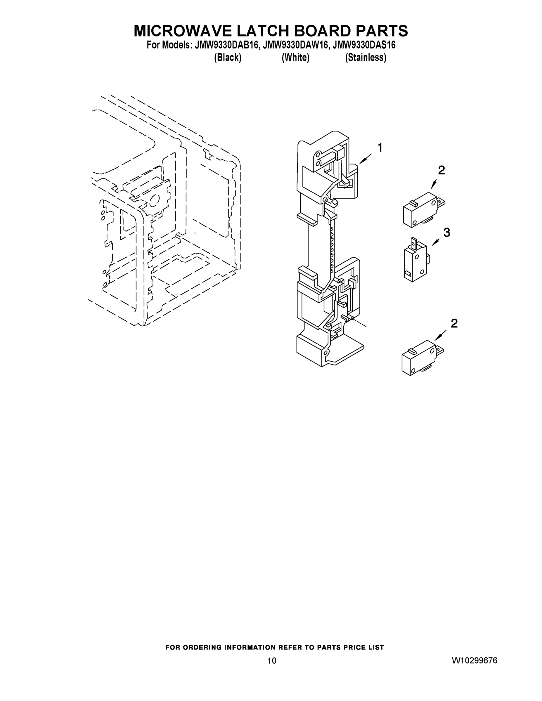 08 - MICROWAVE LATCH BOARD PARTS