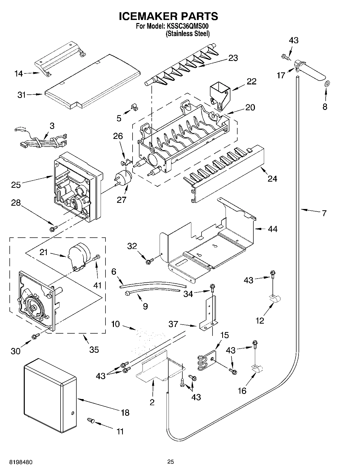 15 - ICEMAKER PARTS