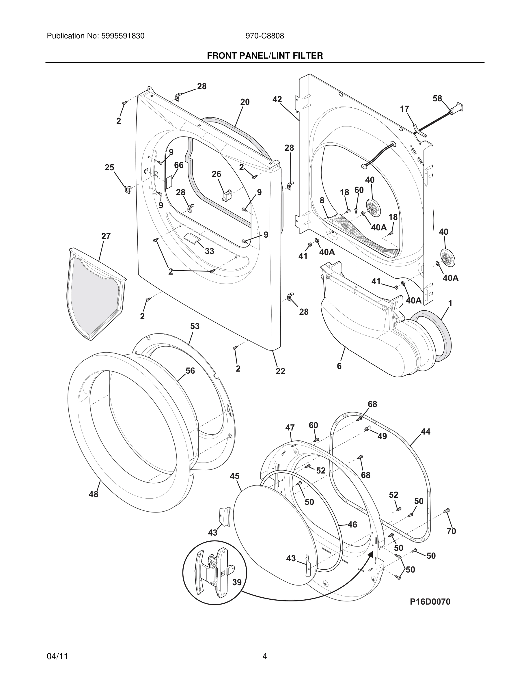05 - FRONT PANEL/LINT FILTER