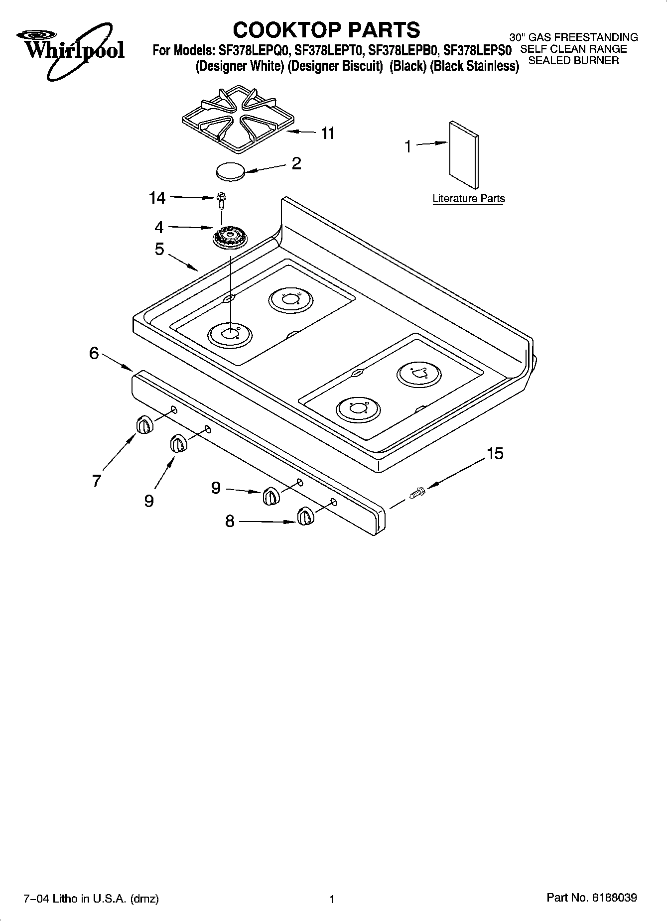01 - COOKTOP PARTS