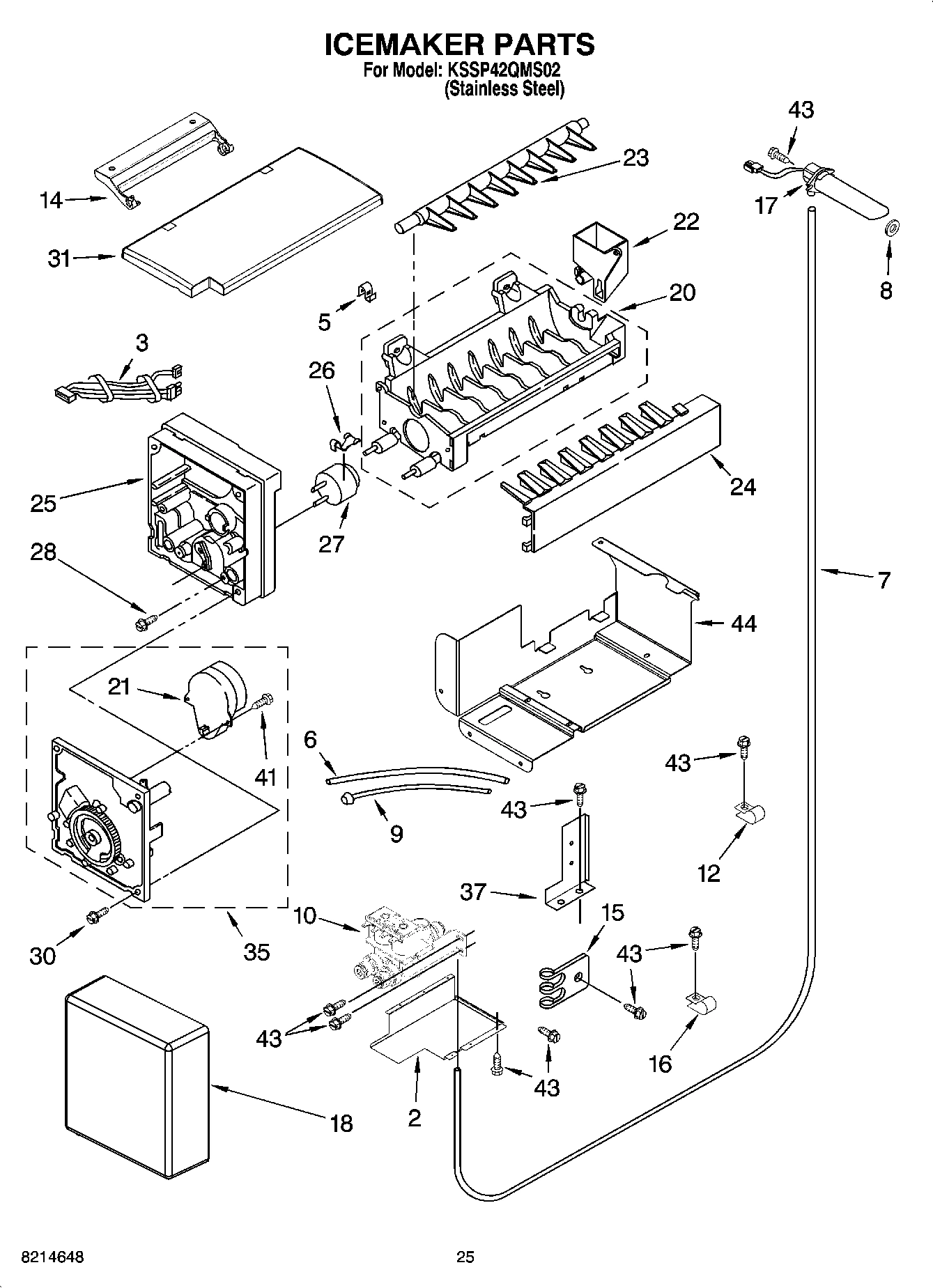 15 - ICEMAKER PARTS