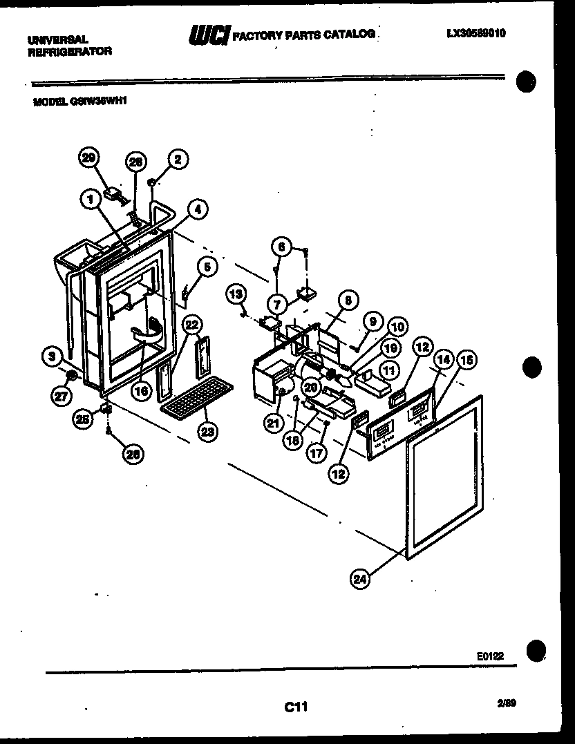 07 - ICE DOOR, DISPENSER AND WATER TANK
