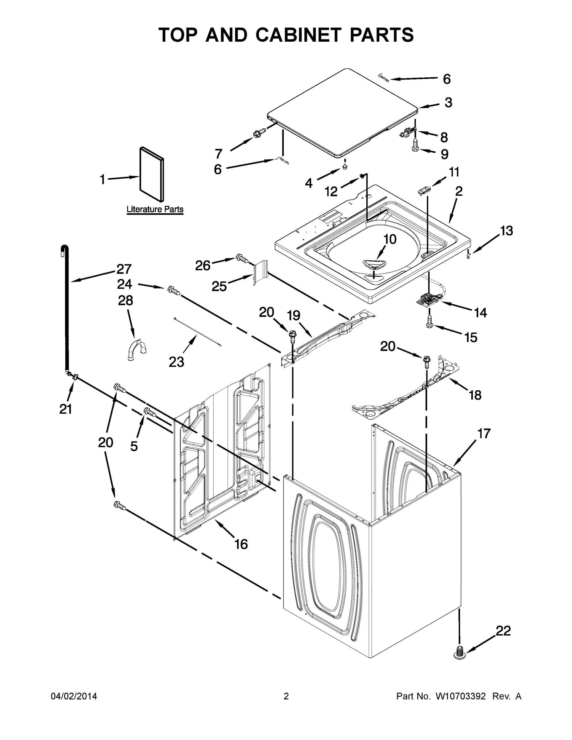 02 - TOP AND CABINET PARTS