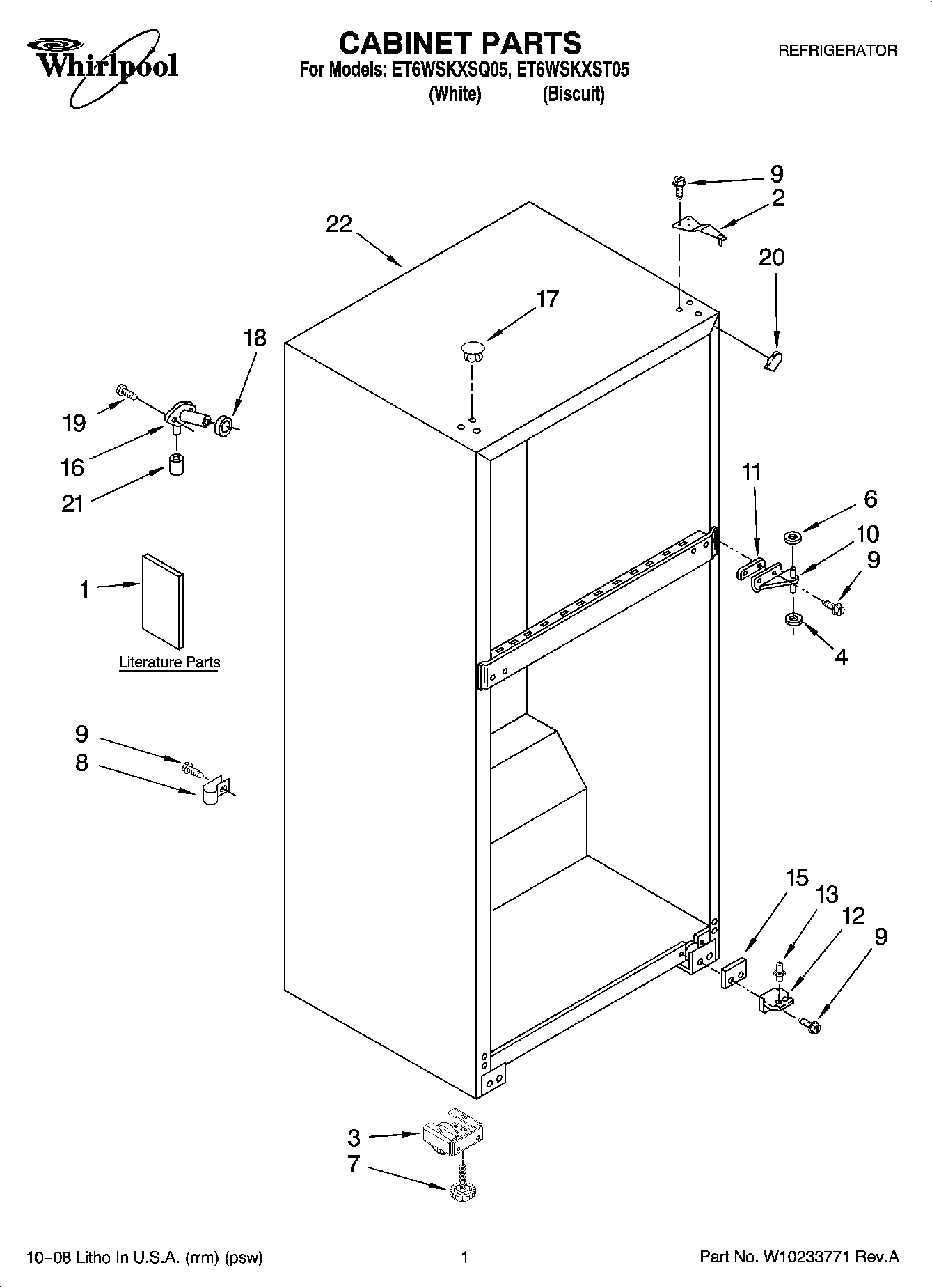 01 - CABINET PARTS