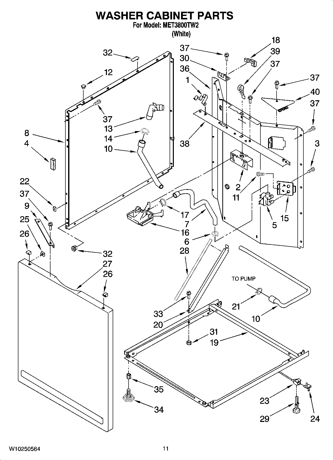 07 - WASHER CABINET PARTS