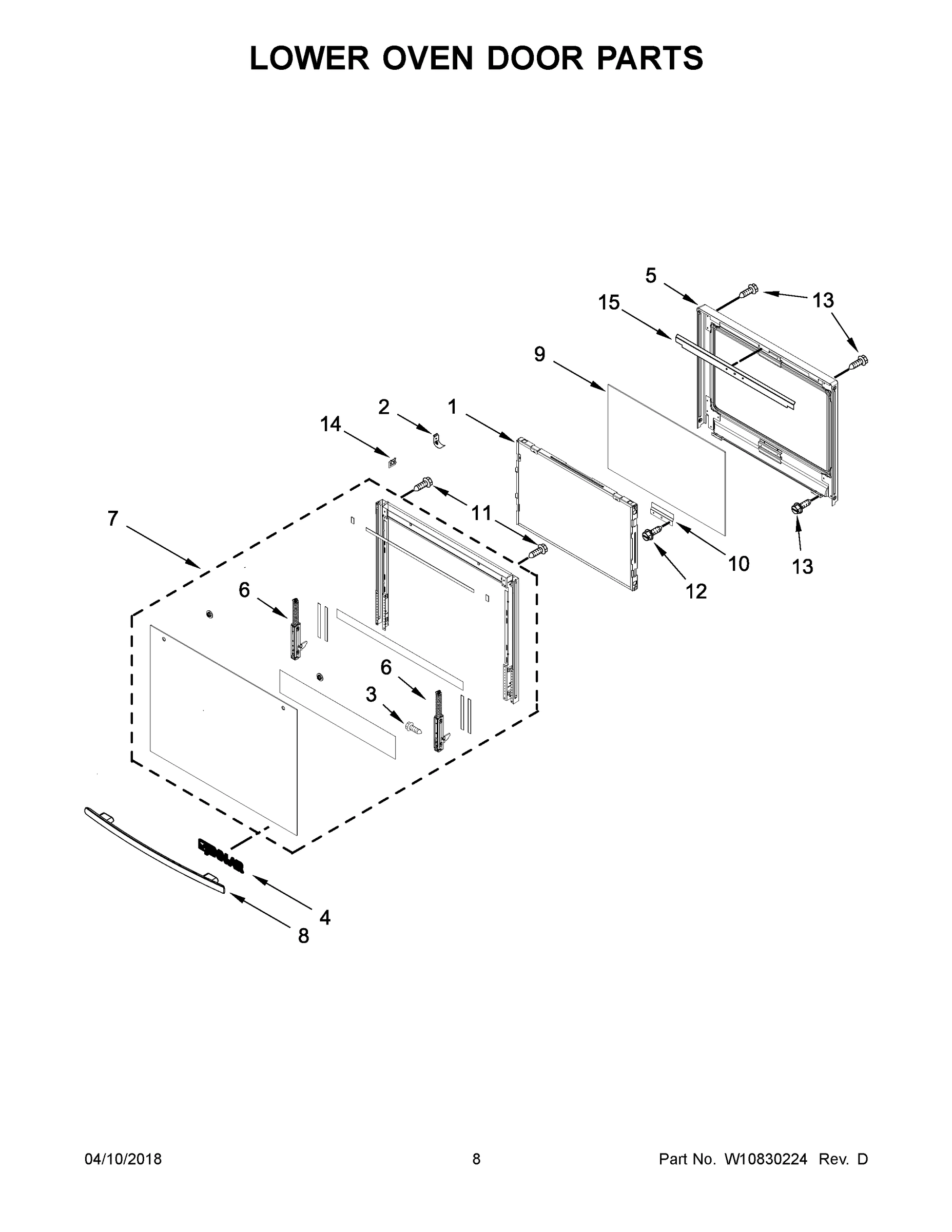 05 - LOWER OVEN DOOR PARTS