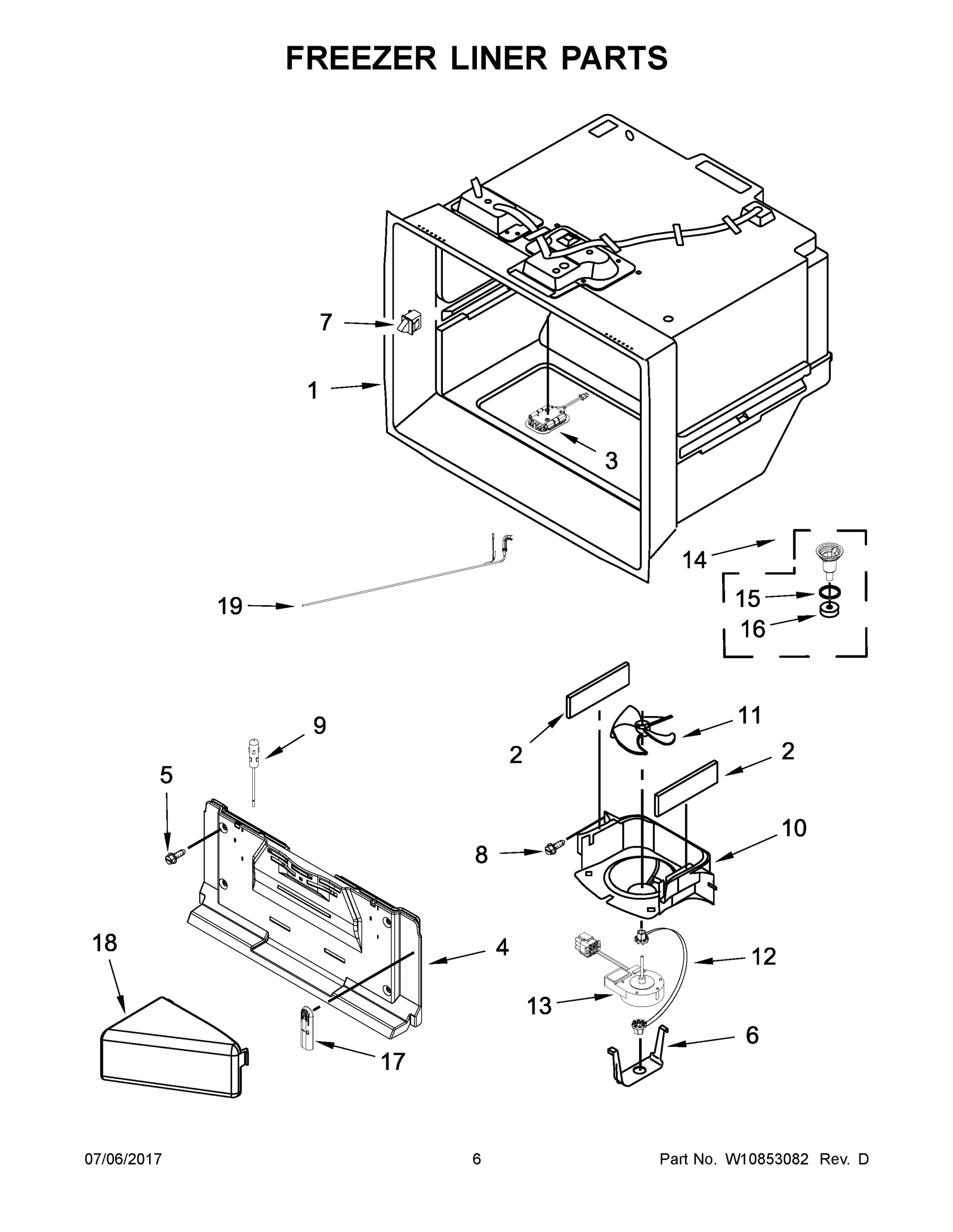 04 - FREEZER LINER PARTS