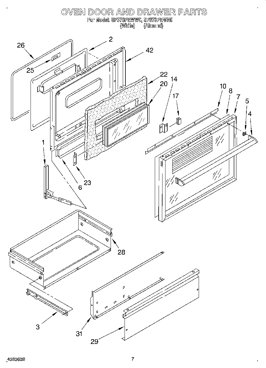 05 - OVEN DOOR AND DRAWER