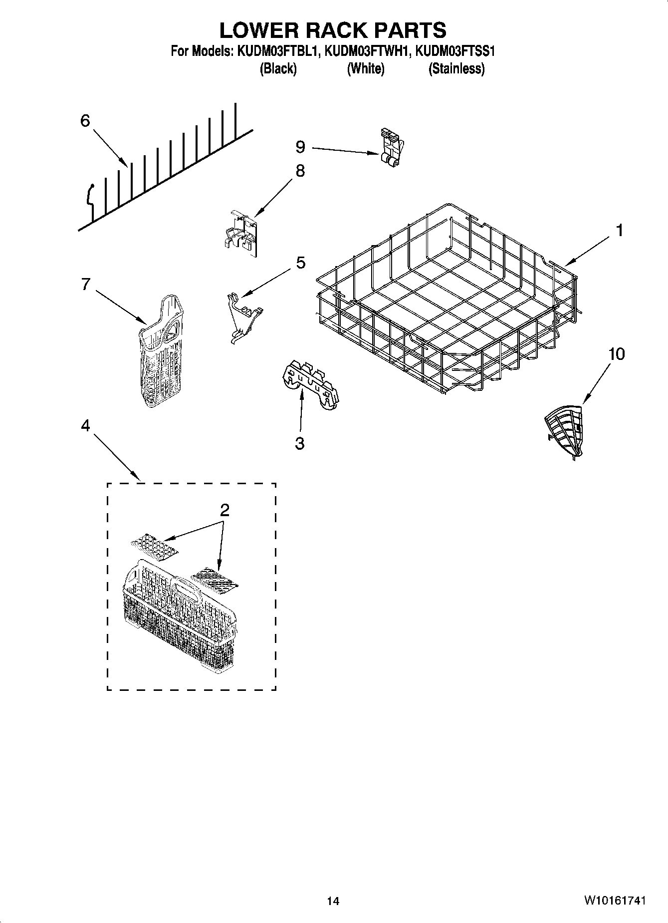 11 - LOWER RACK PARTS