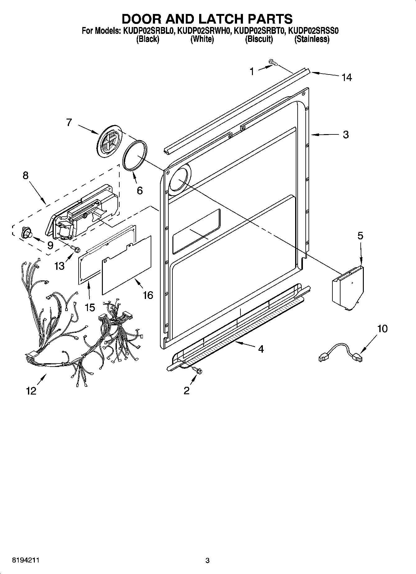 03 - DOOR AND LATCH PARTS