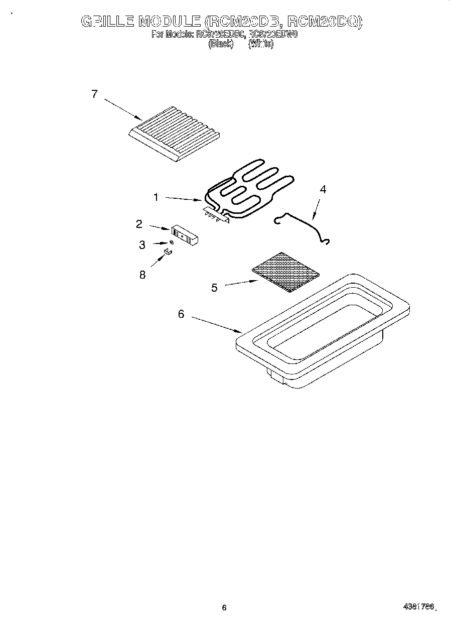 06 - GRILLE MODULE (RCM20DB, RCM20DQ)