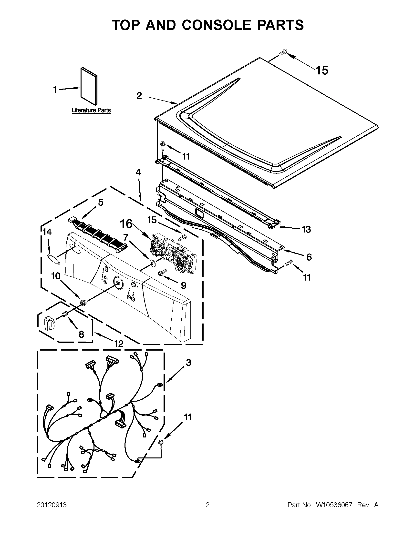 01 - TOP AND CONSOLE PARTS