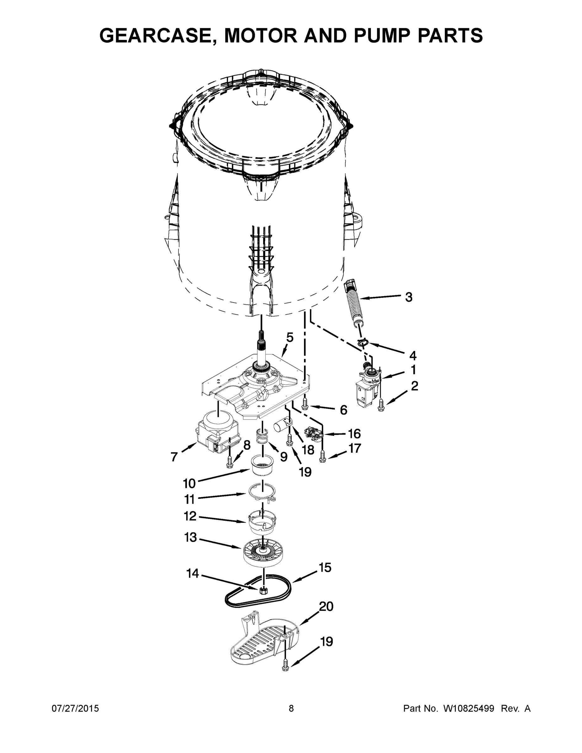 05 - GEARCASE, MOTOR AND PUMP PARTS