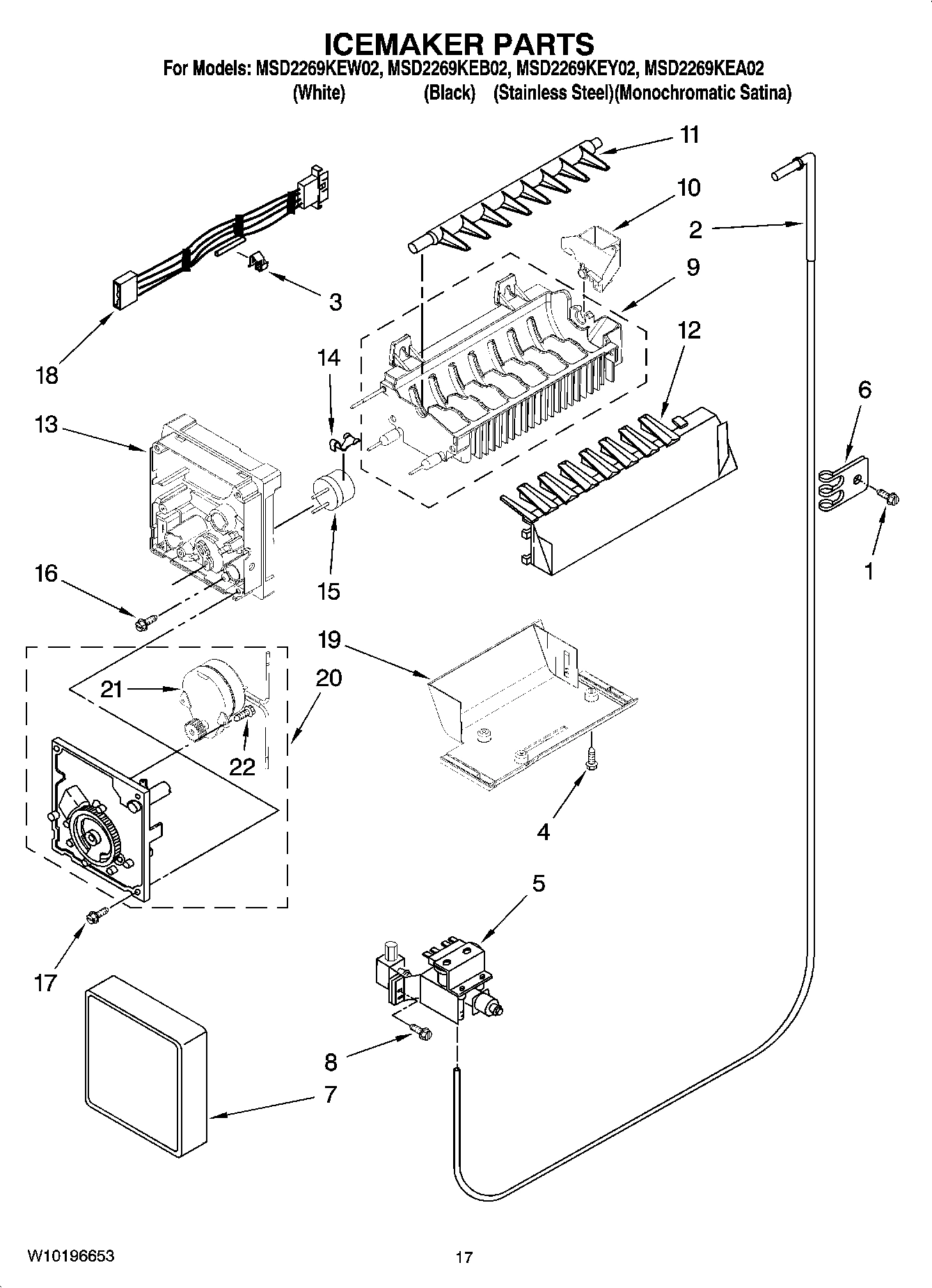 10 - ICEMAKER PARTS