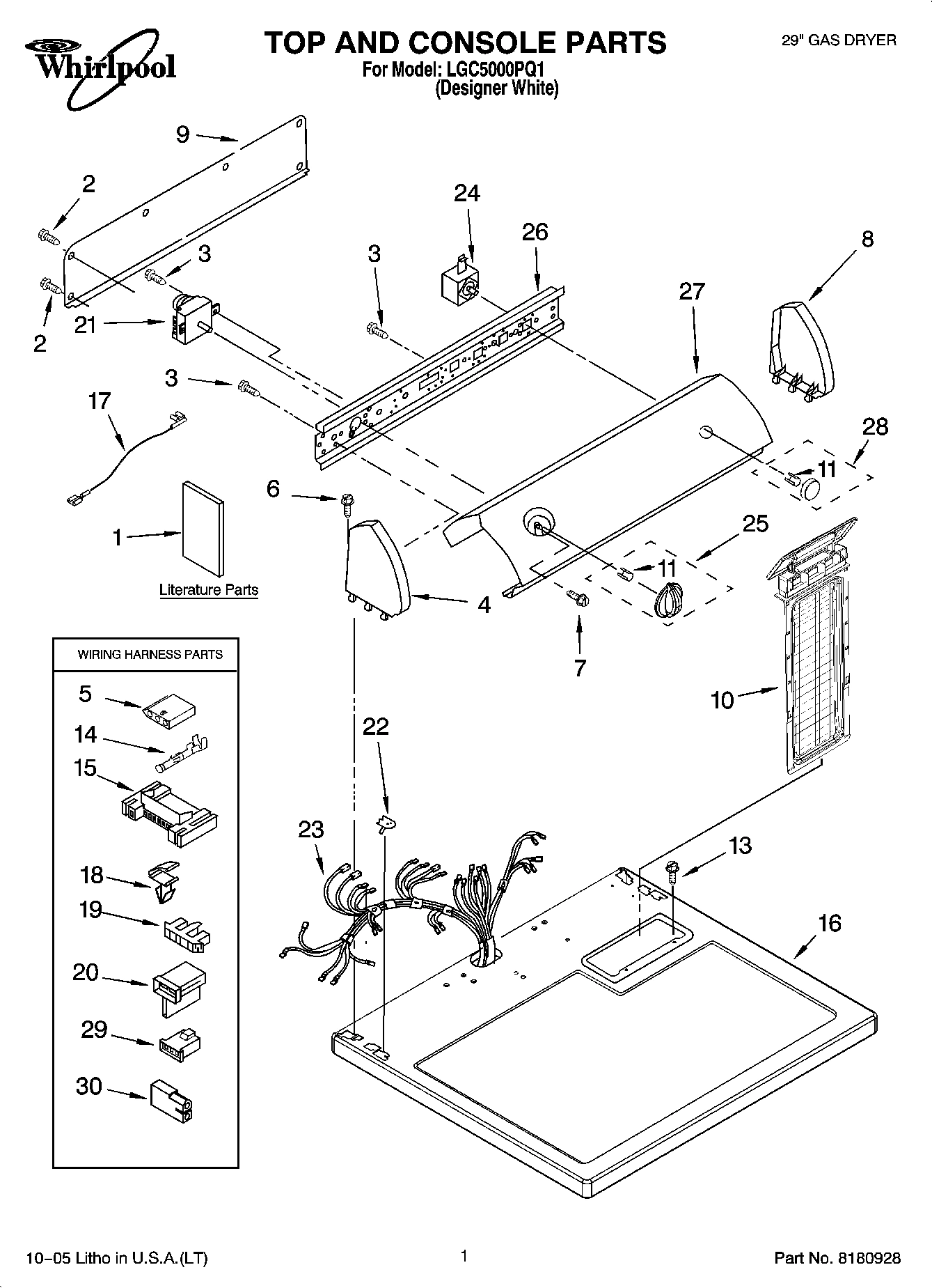 01 - TOP AND CONSOLE PARTS