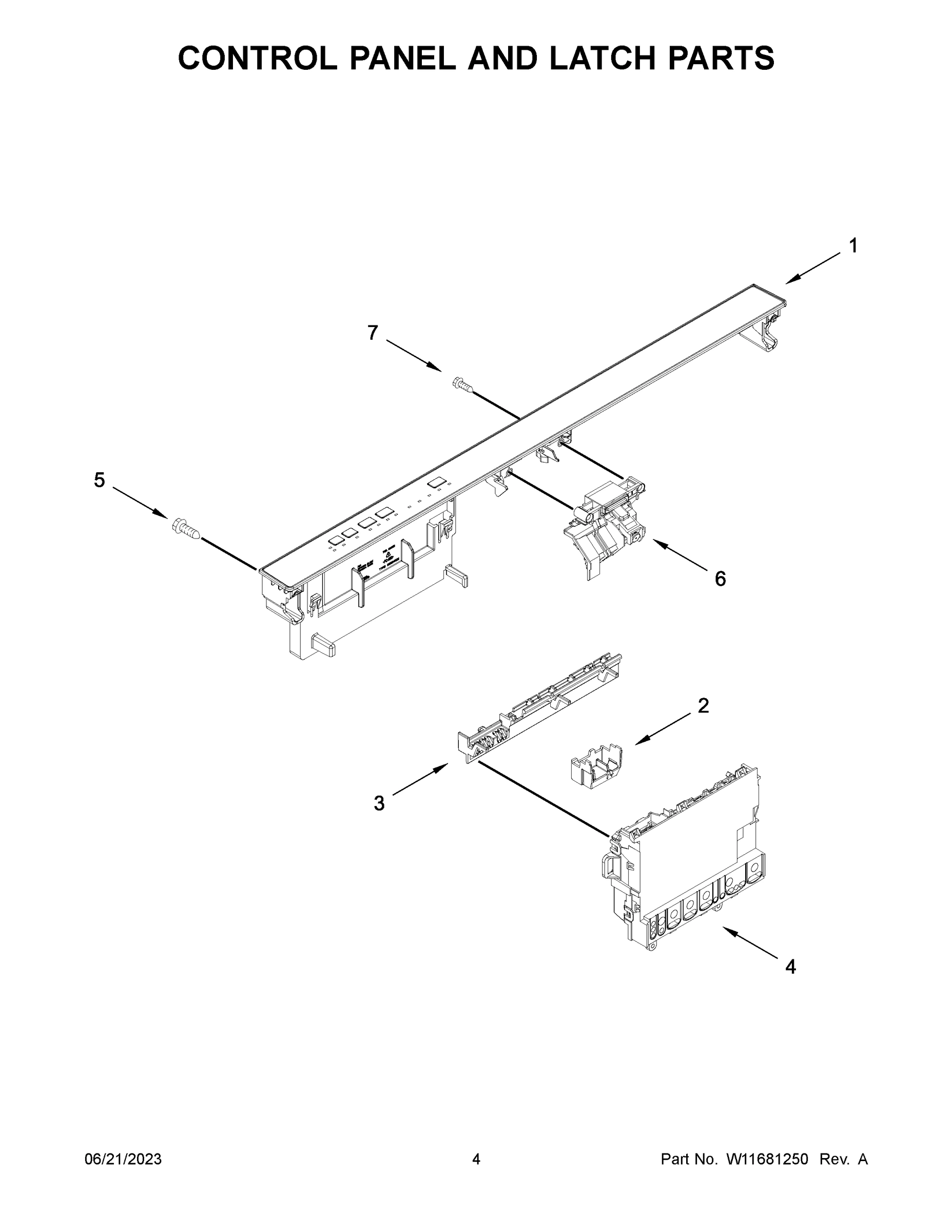 03 - CONTROL PANEL AND LATCH PARTS
