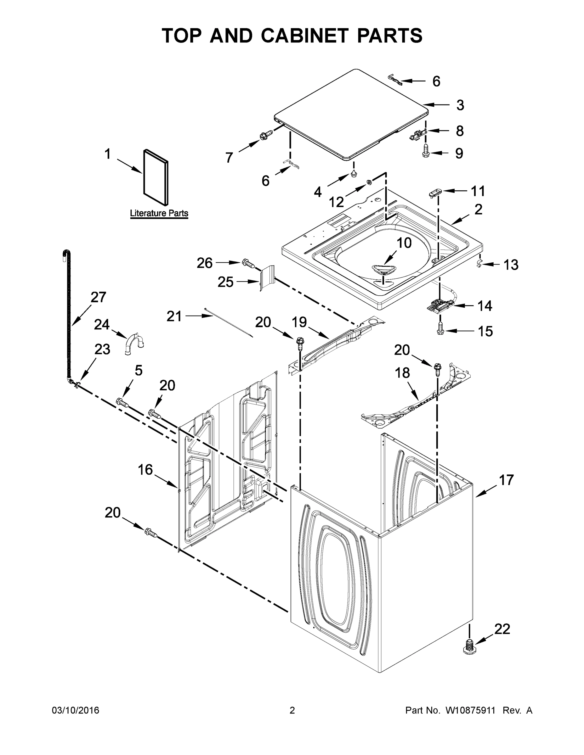02 - TOP AND CABINET PARTS
