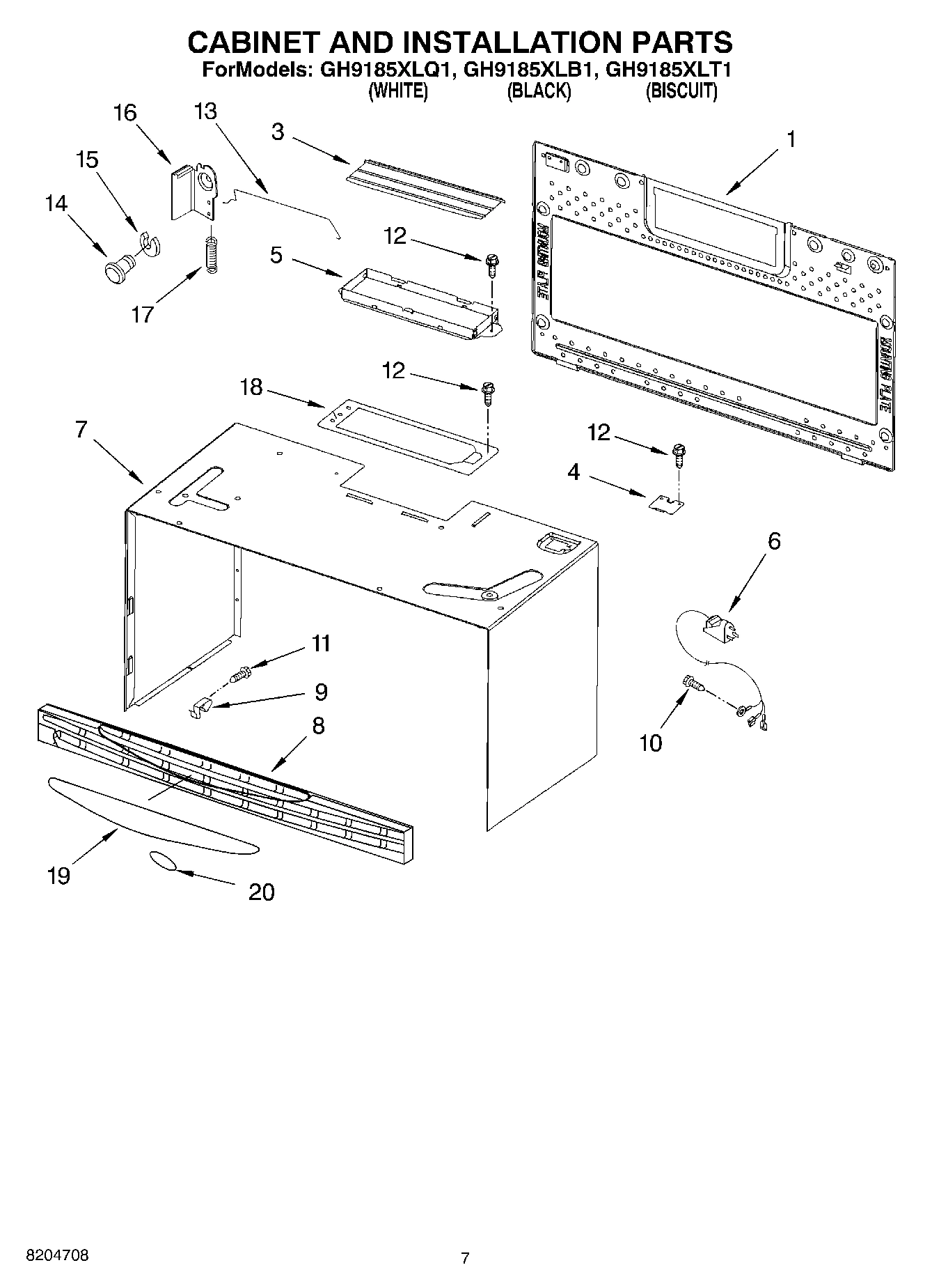 06 - CABINET AND INSTALLATION PARTS