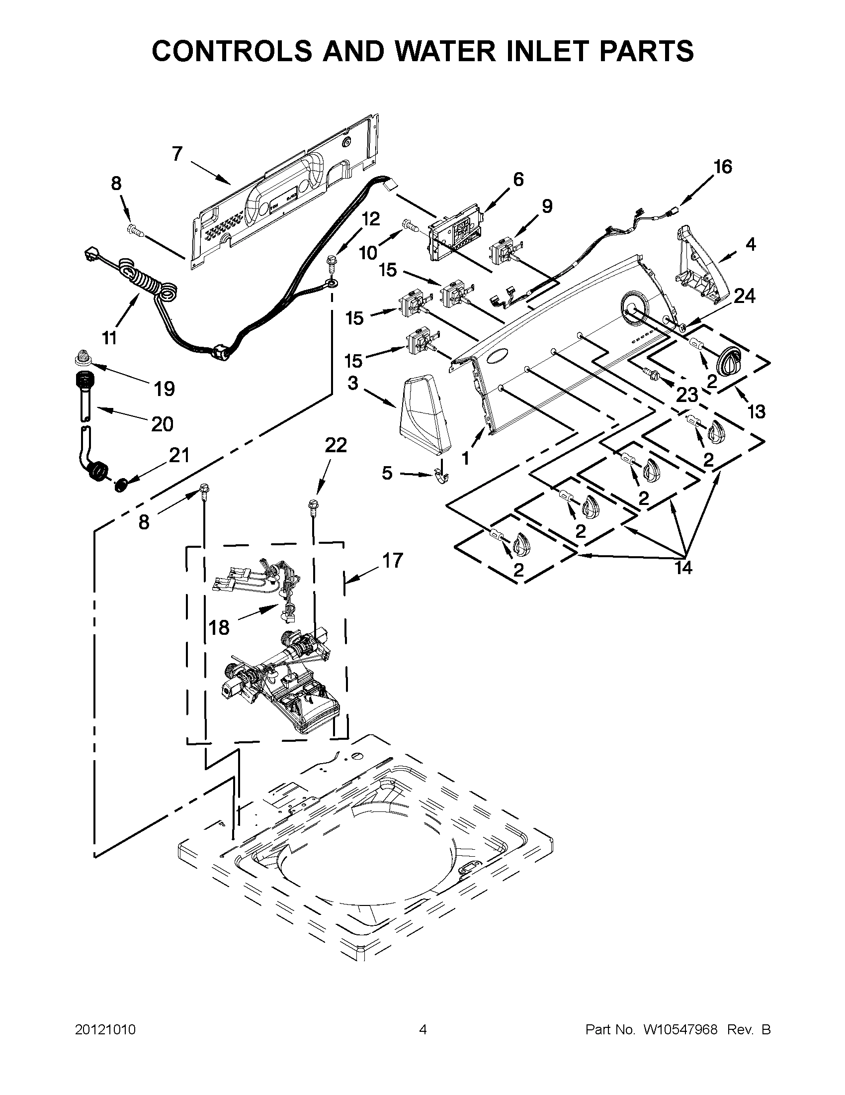 02 - CONTROLS AND WATER INLET PARTS
