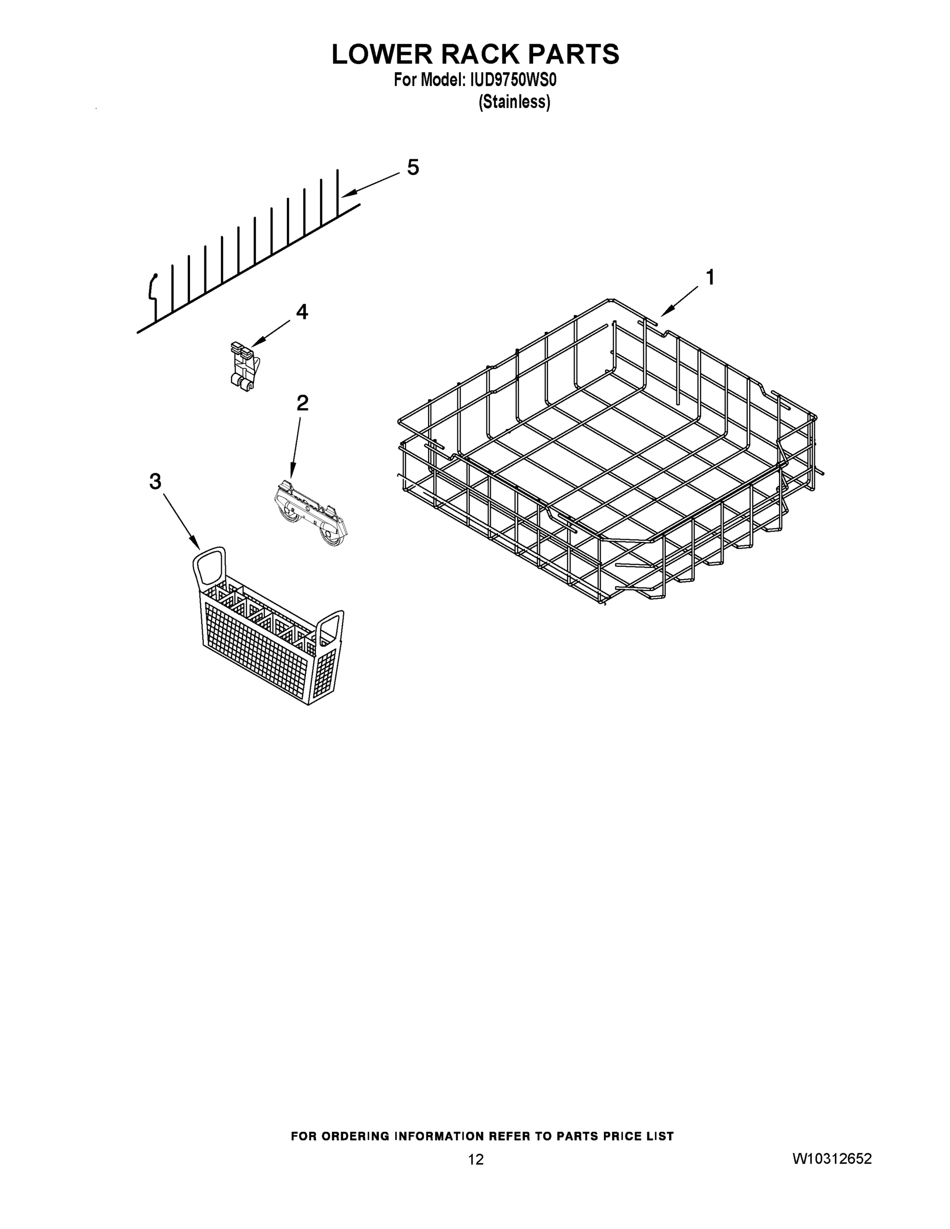 10 - LOWER RACK PARTS