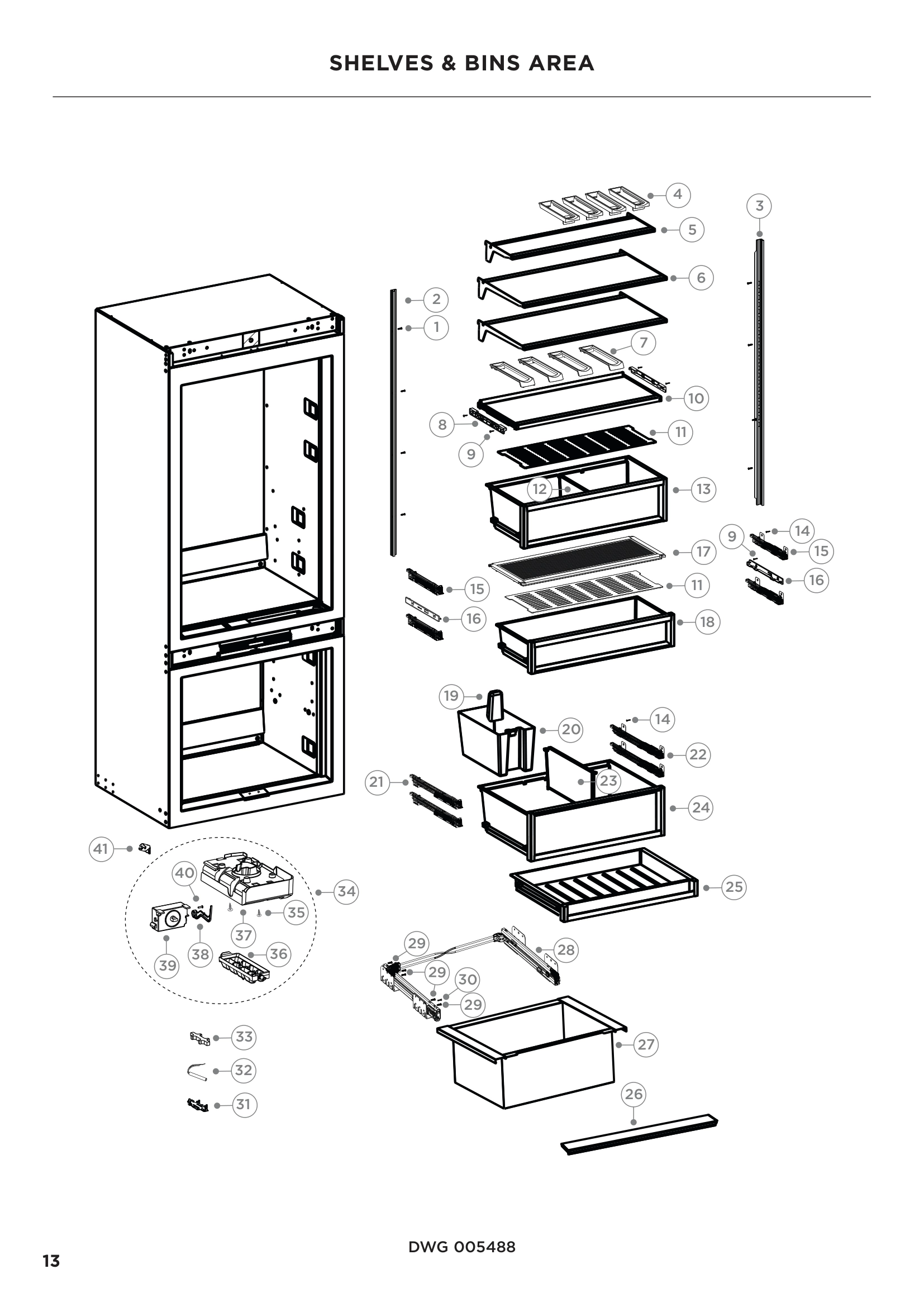 SHELVES & BINS AREA