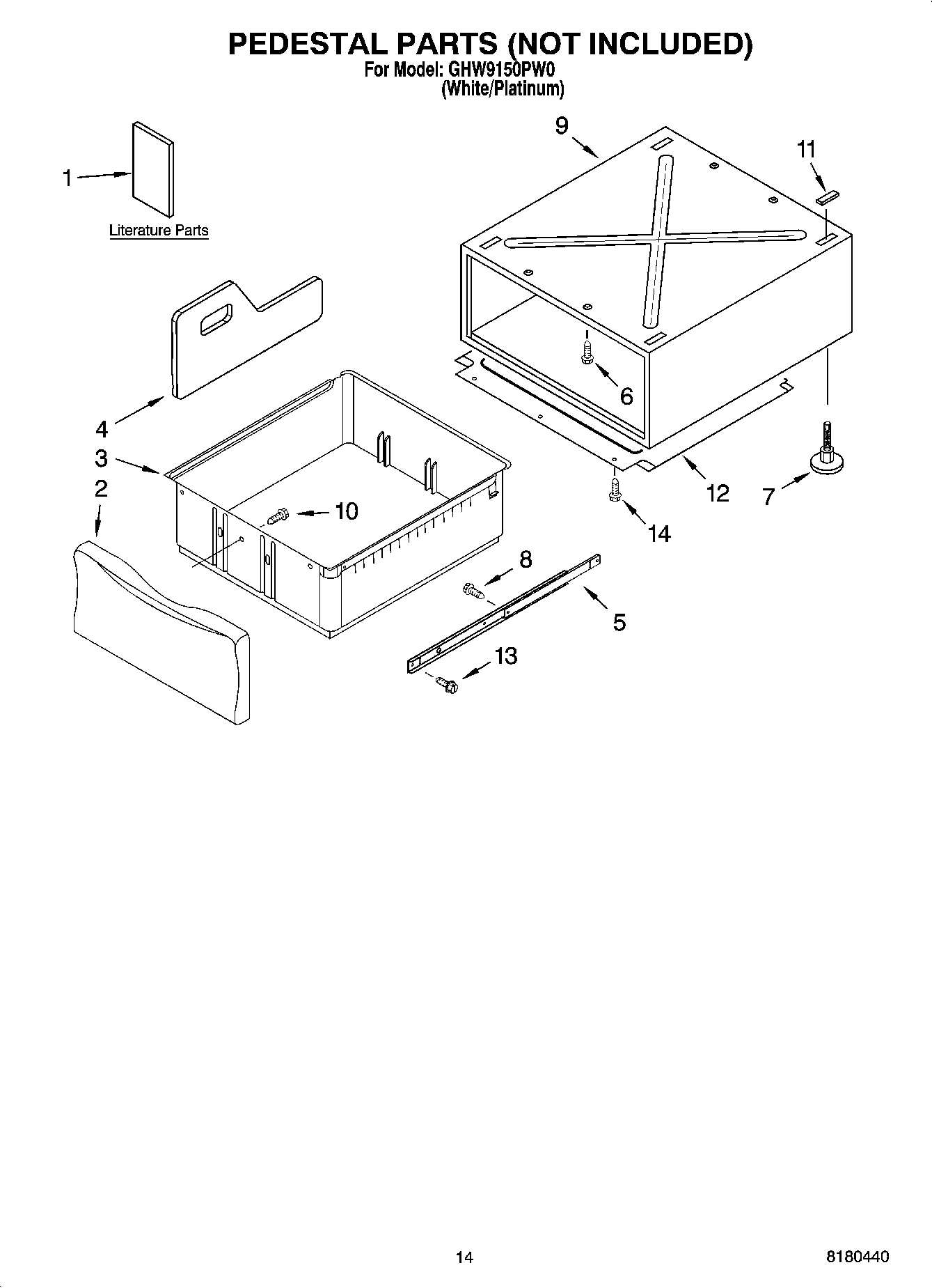 08 - PEDESTAL PARTS (NOT INCLUDED)