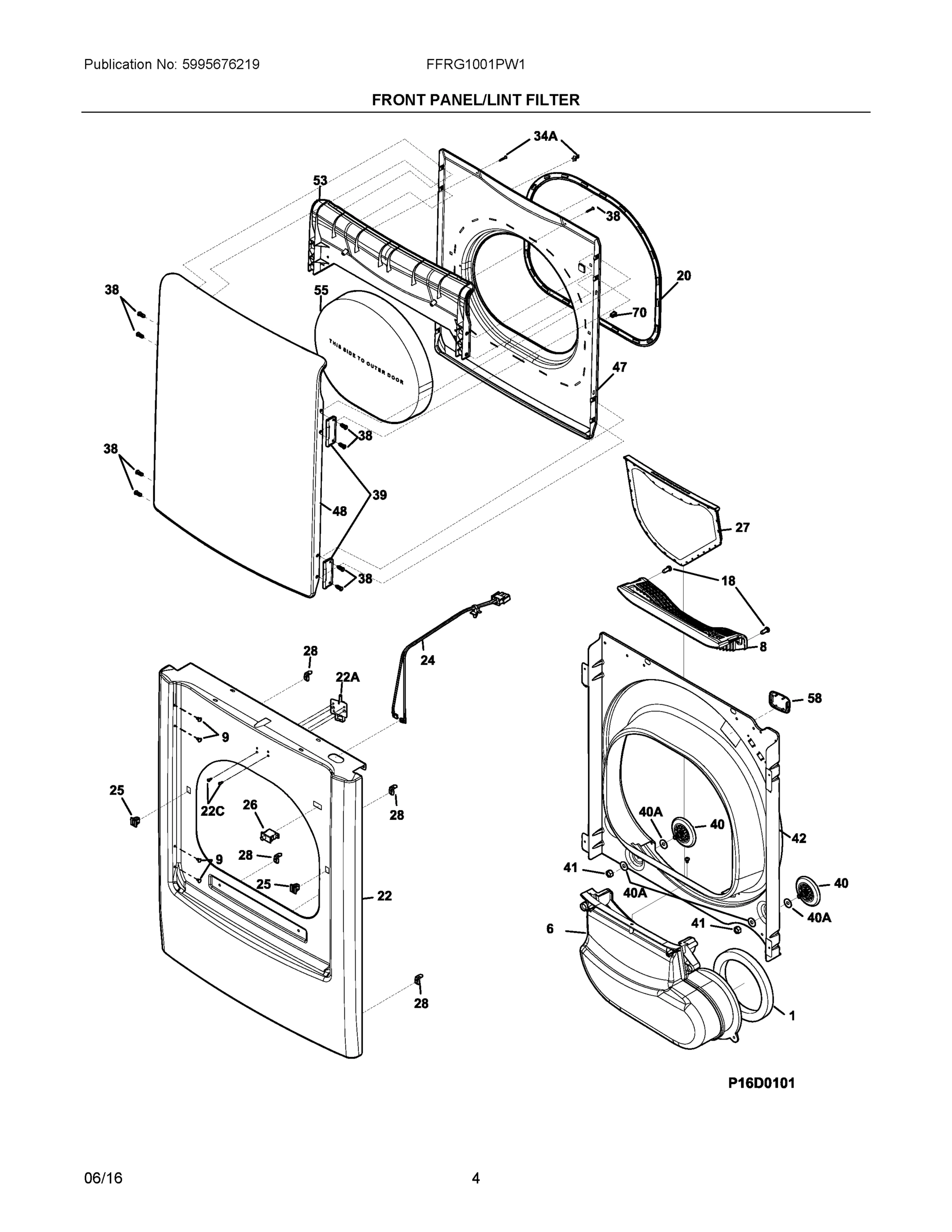 03 - FRONT PANEL/LINT FILTER