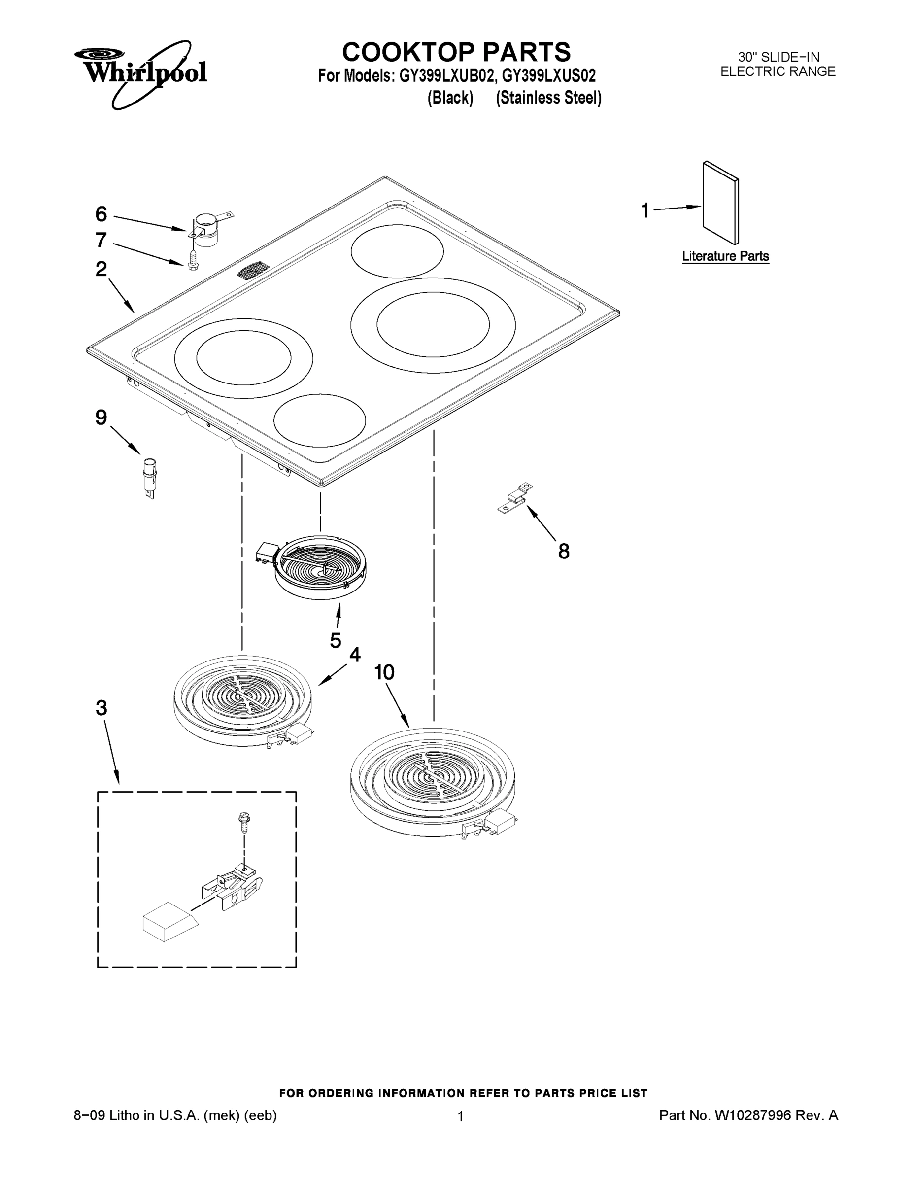 01 - COOKTOP PARTS