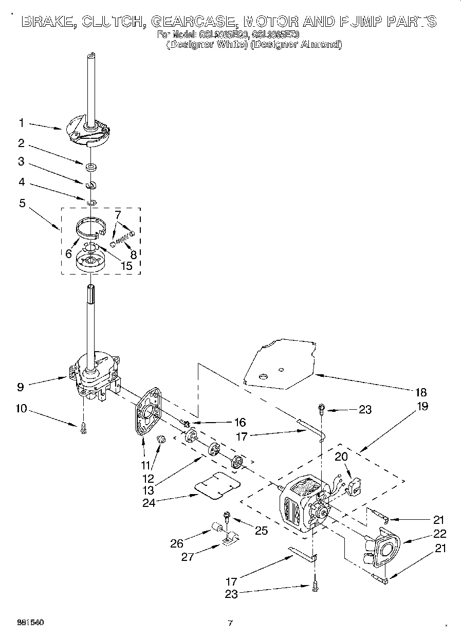 04 - BRAKE, CLUTCH, GEARCASE, MOTOR AND PUMP