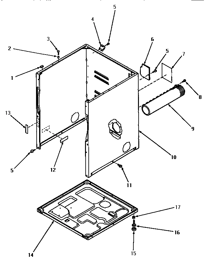 02 - CABINET, EXHAUST DUCT AND BASE