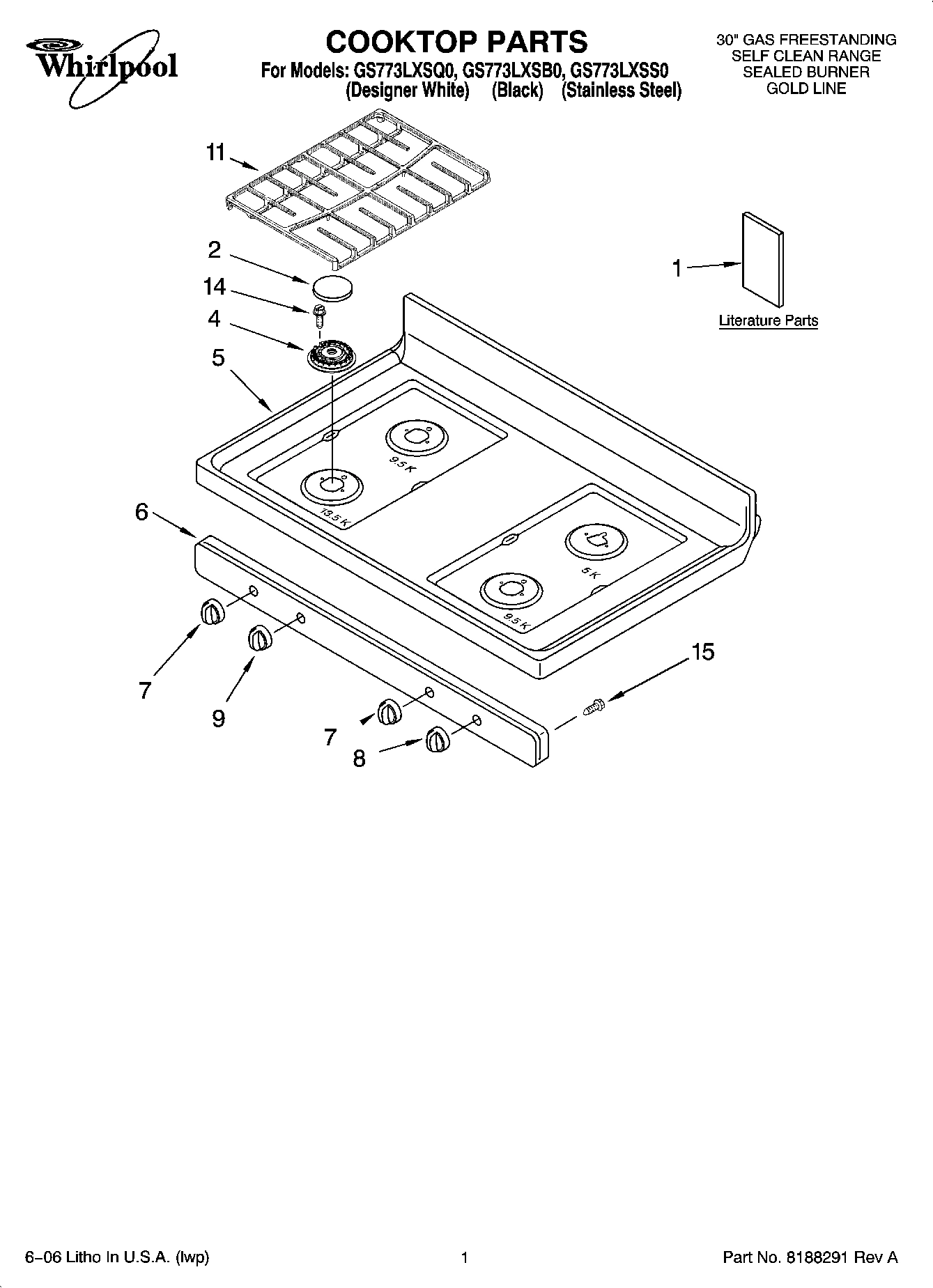 01 - COOKTOP PARTS