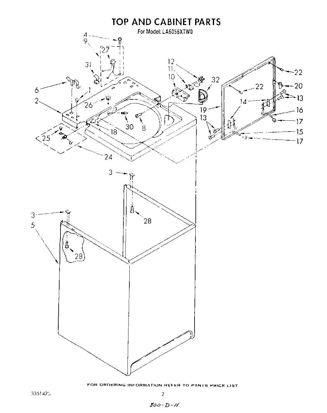 02 - TOP AND CABINET , LITERATURE AND OPTIONAL