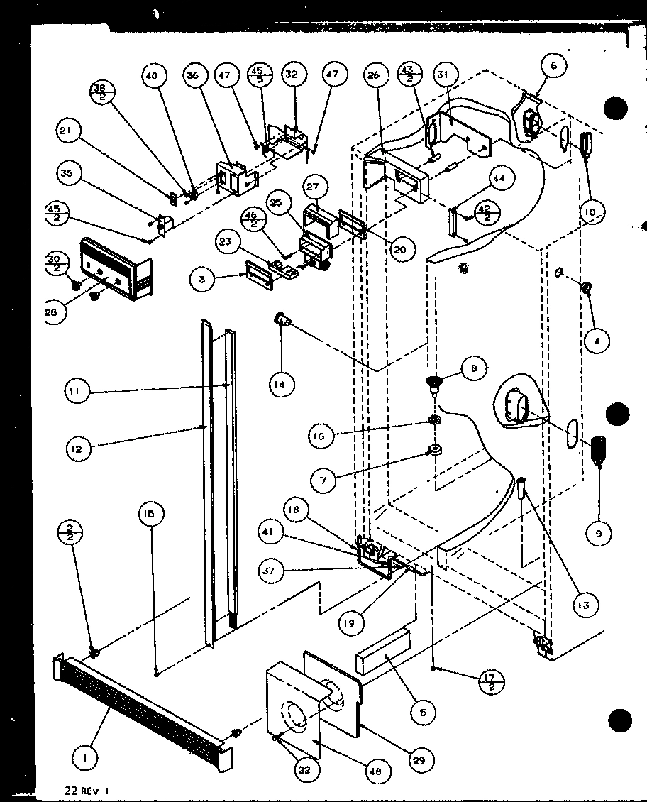 16 - REF/FZ CONTROLS AND CABINET PARTS