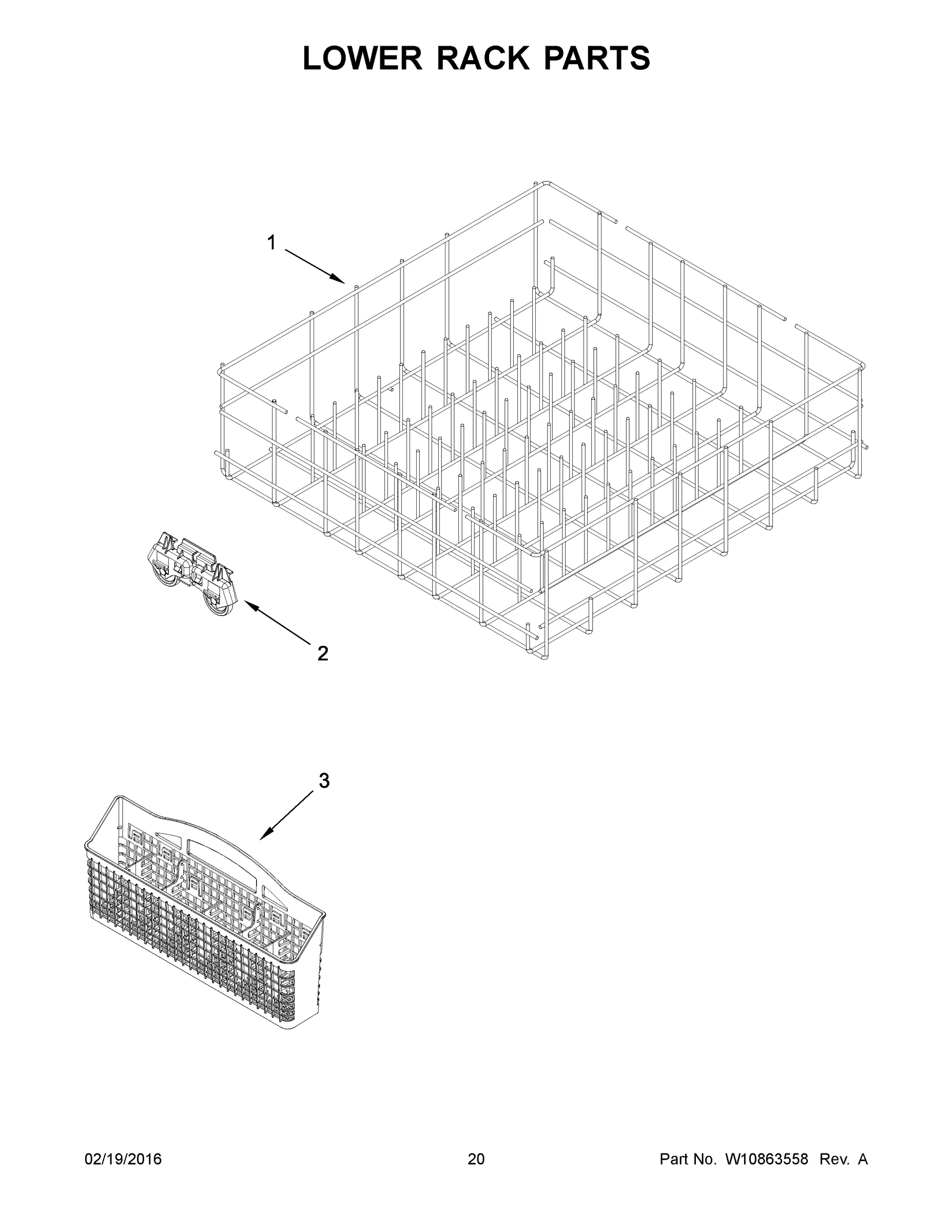 11 - LOWER RACK PARTS
