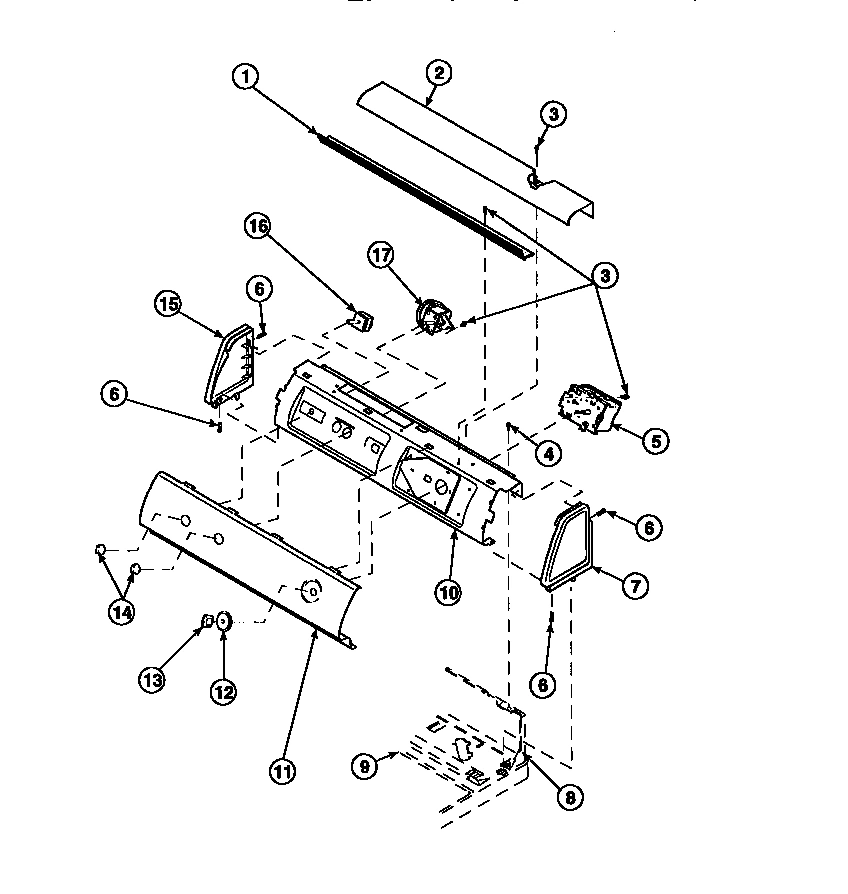 14 - GRAPHIC PANEL, CTRL MTG PLATE AND CTRLS