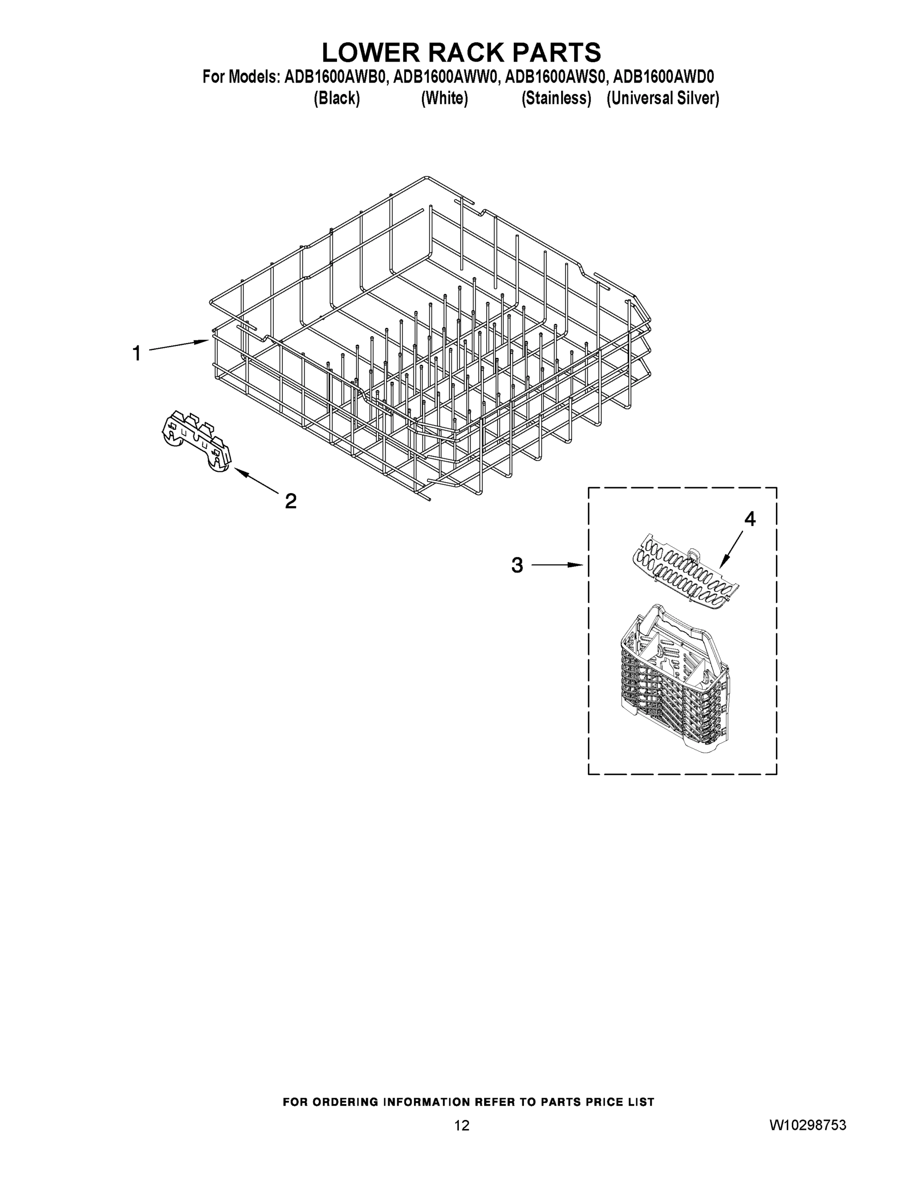 10 - LOWER RACK PARTS