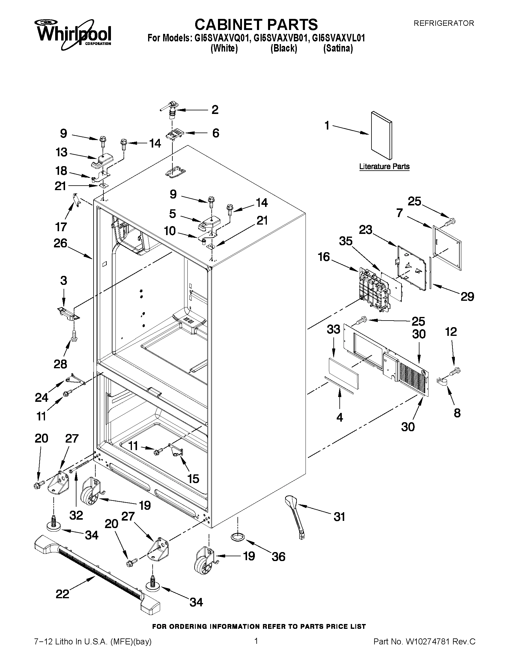 01 - CABINET PARTS