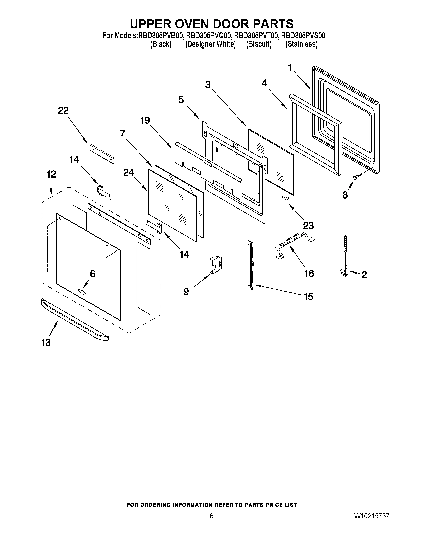 04 - UPPER OVEN DOOR PARTS
