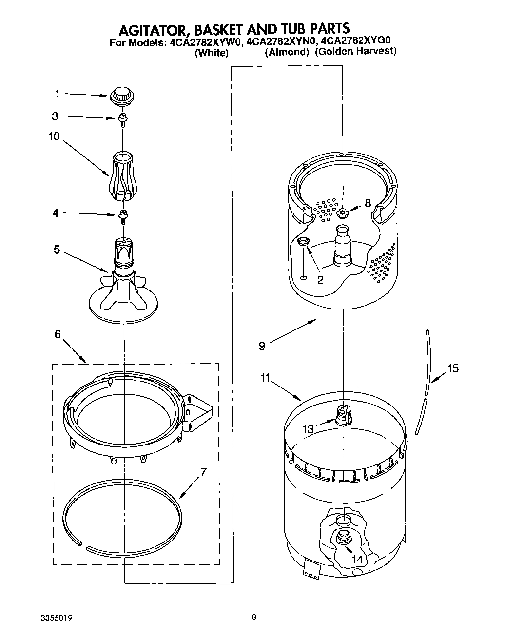 05 - AGITATOR, BASKET AND TUB