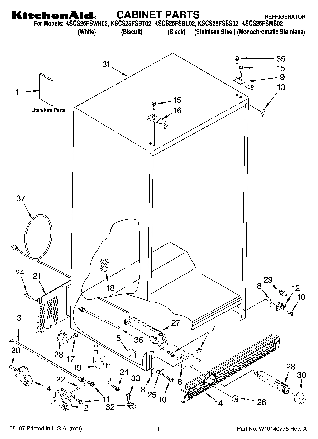 01 - CABINET PARTS